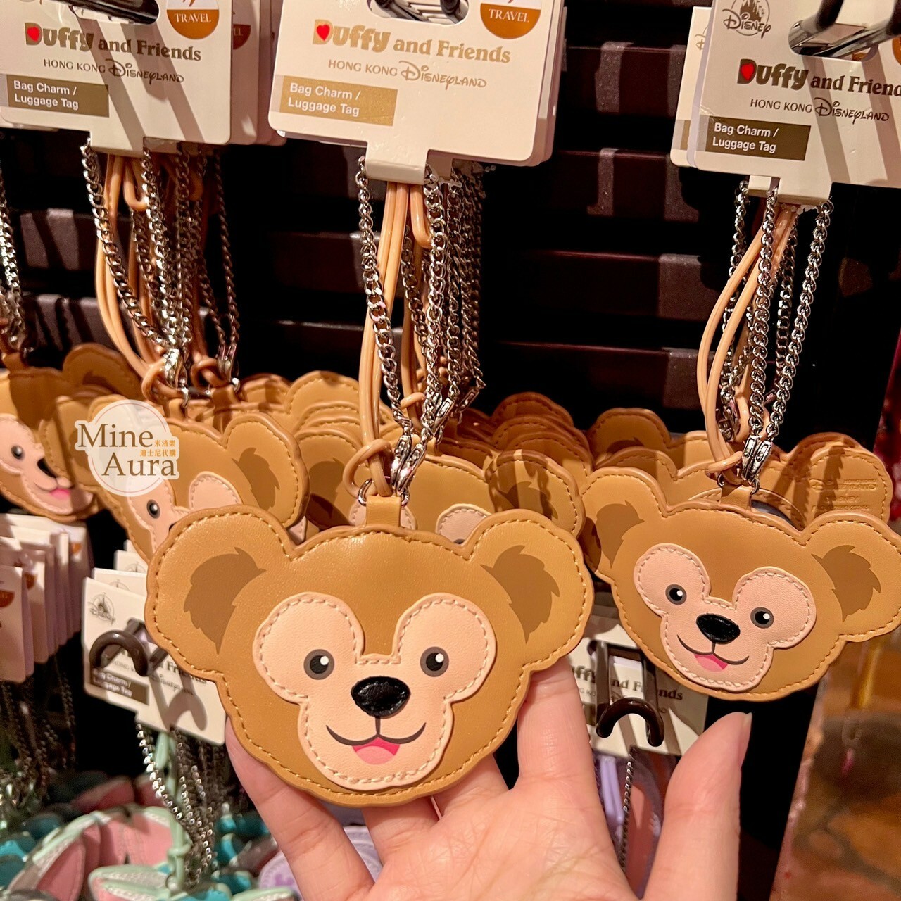 達菲 Duffy 大頭圖案 吊飾 行李吊牌 旅行用品 -香港迪士尼樂園