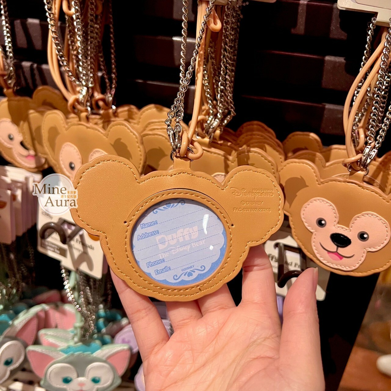 達菲 Duffy 大頭圖案 吊飾 行李吊牌 旅行用品 -香港迪士尼樂園