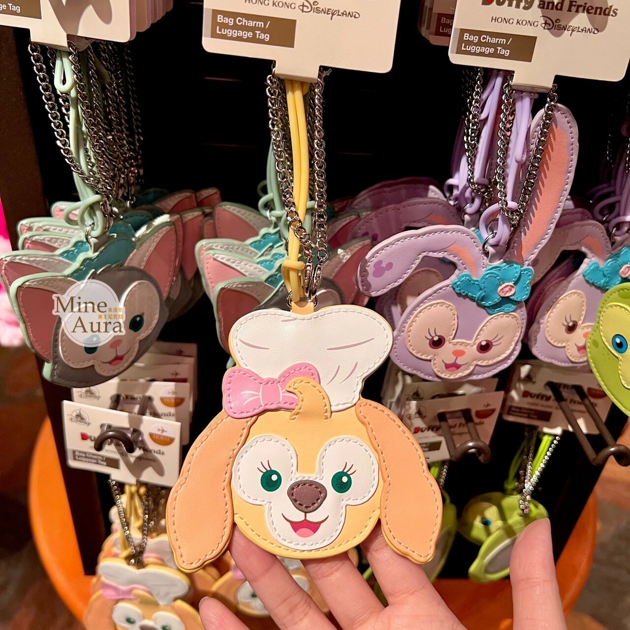 可琦安 餅乾 CookieAnn 大頭圖案 吊飾 行李吊牌 旅行用品 -香港迪士尼樂園