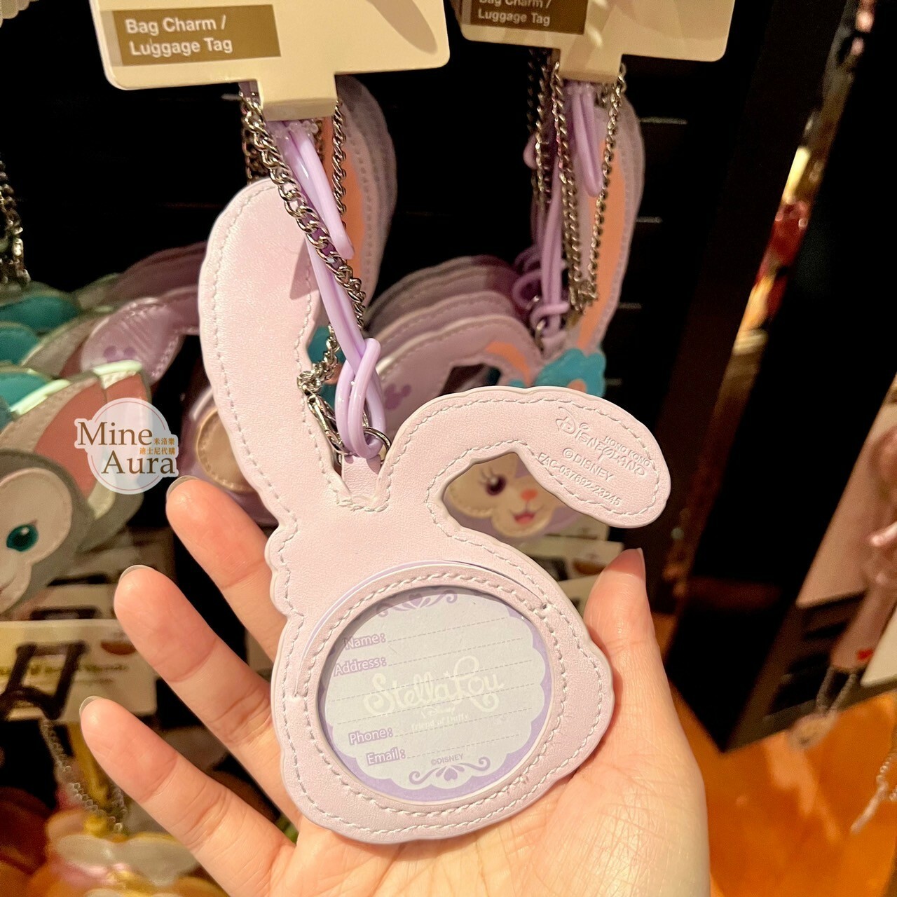 史黛拉露 星黛露 StellaLou 大頭圖案 吊飾 行李吊牌 旅行用品 -香港迪士尼樂園