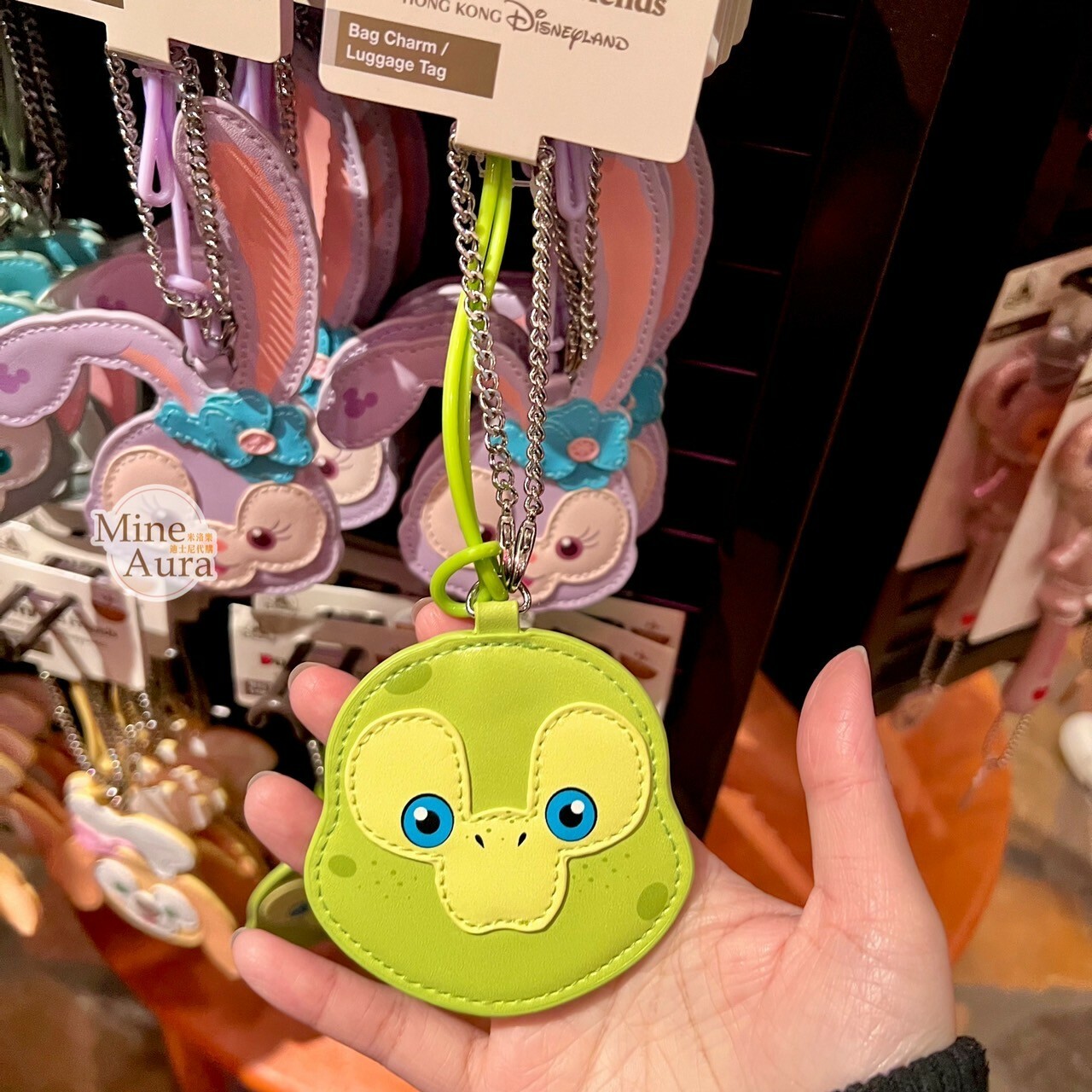 奧樂米拉 海龜 OluMel 大頭圖案 吊飾 行李吊牌 旅行用品 -香港迪士尼樂園