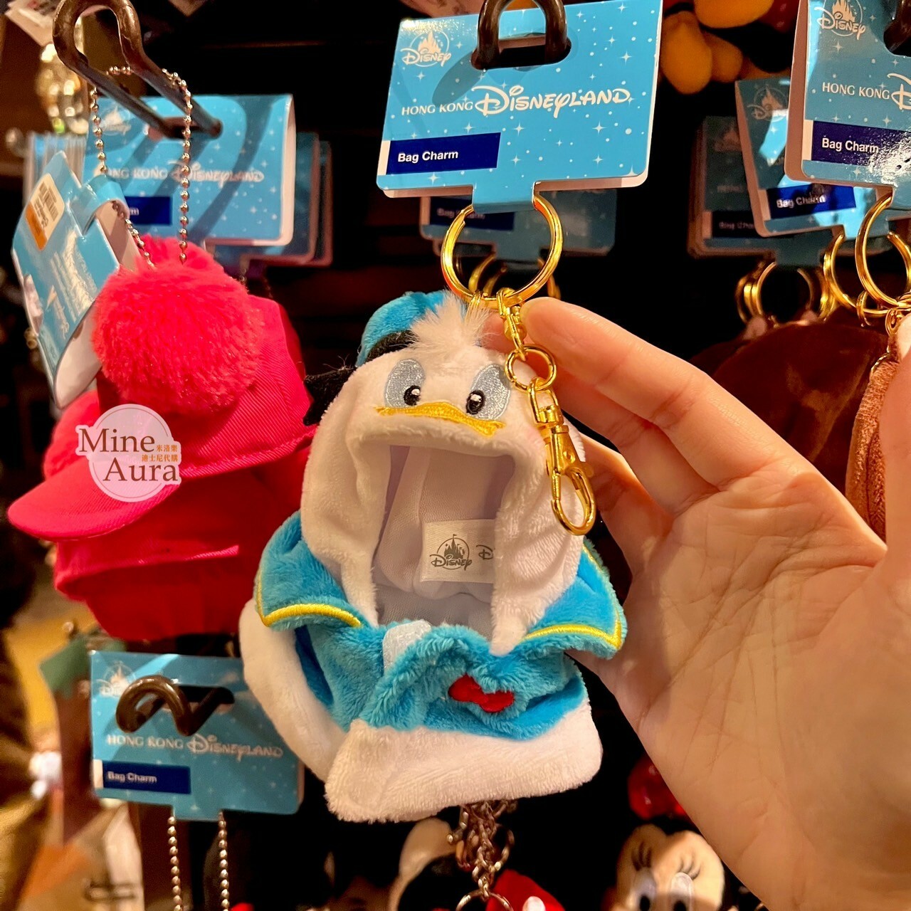 (現貨) 唐老鴨 Donald 頭套披肩斗篷 造型 鑰匙圈 吊飾 -香港迪士尼樂園