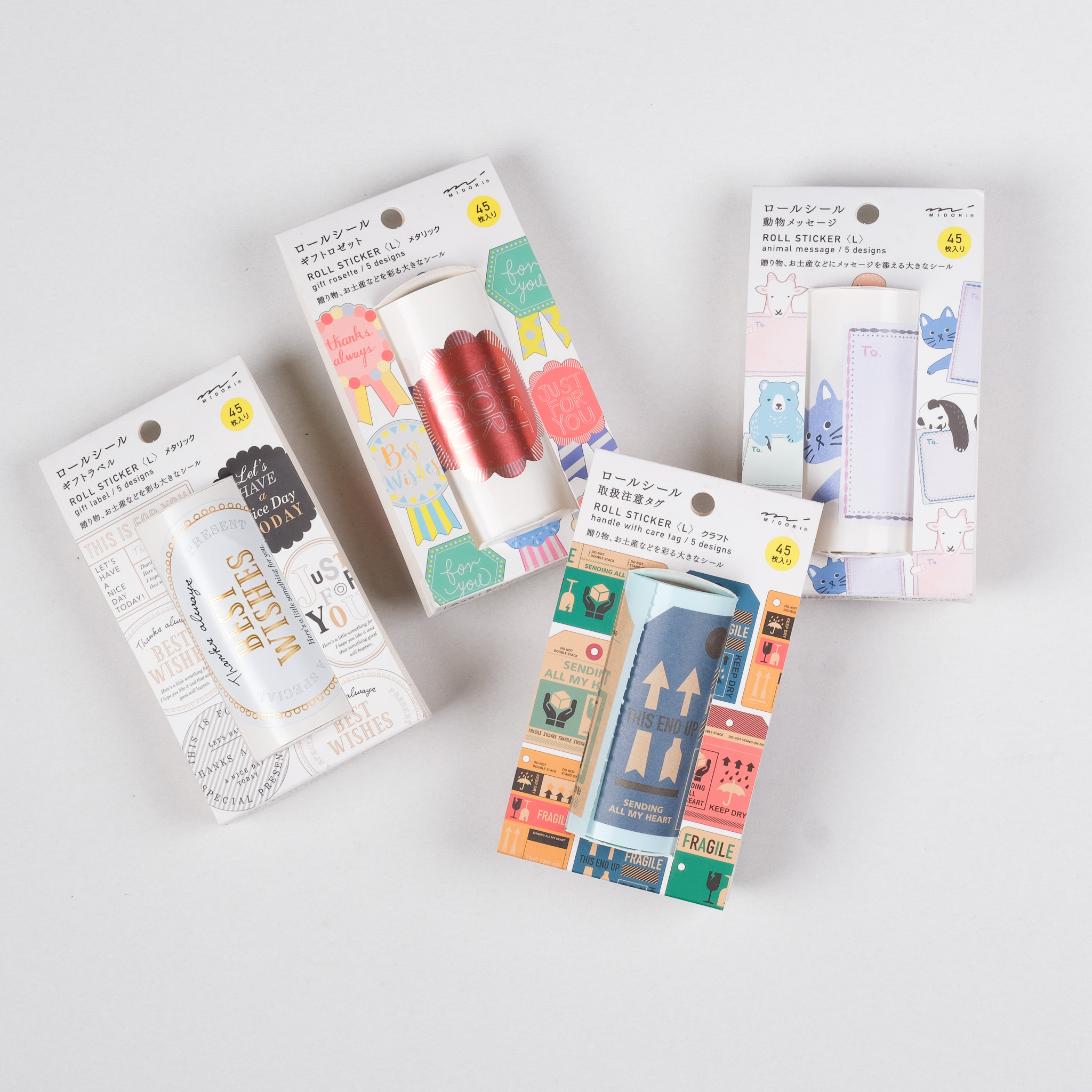 Chotto 禮物包裝貼紙捲 L Size｜MIDORI 日本