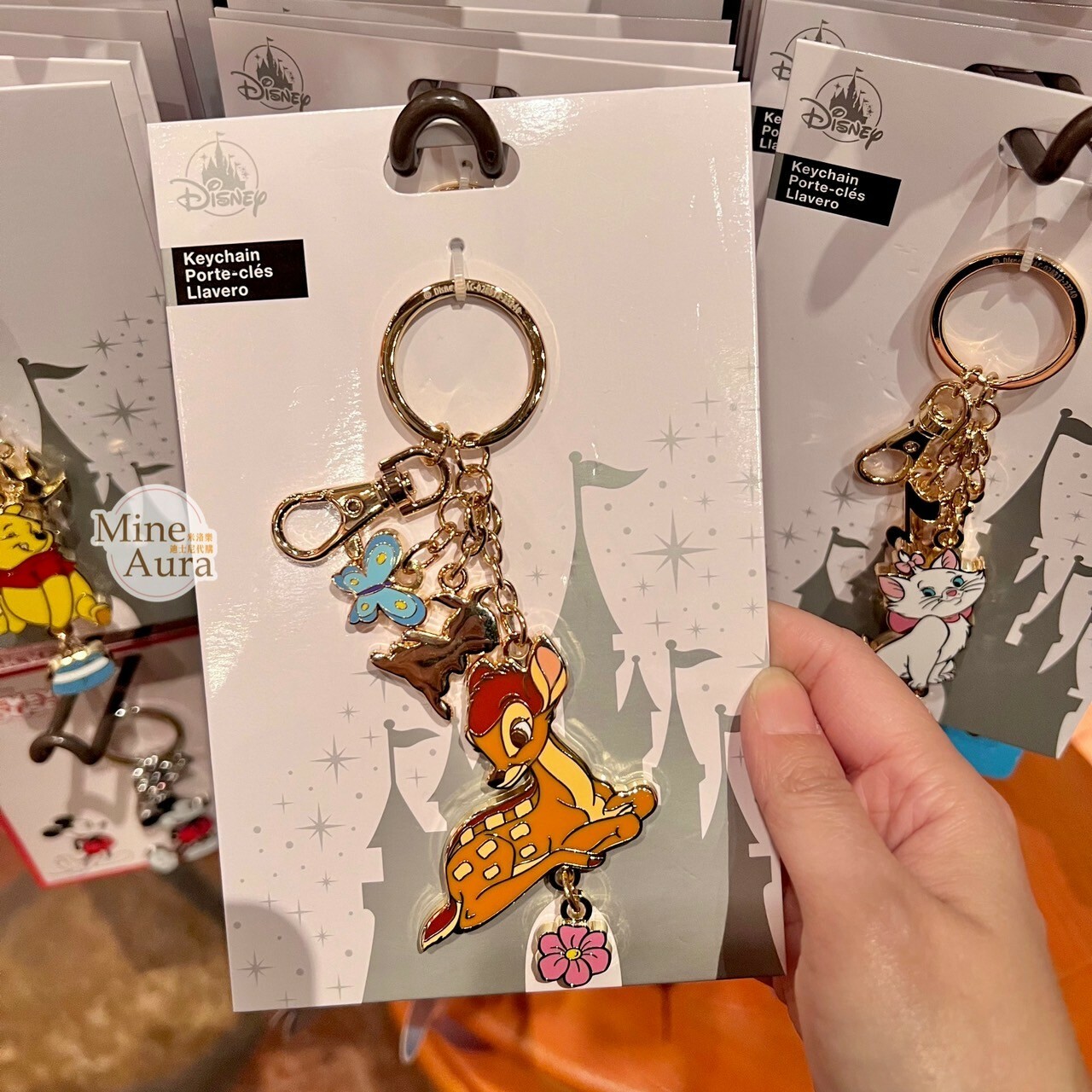 小鹿斑比 Bambi 蝴蝶 兔子造型墜飾 鑰匙圈 吊飾 -香港迪士尼樂園