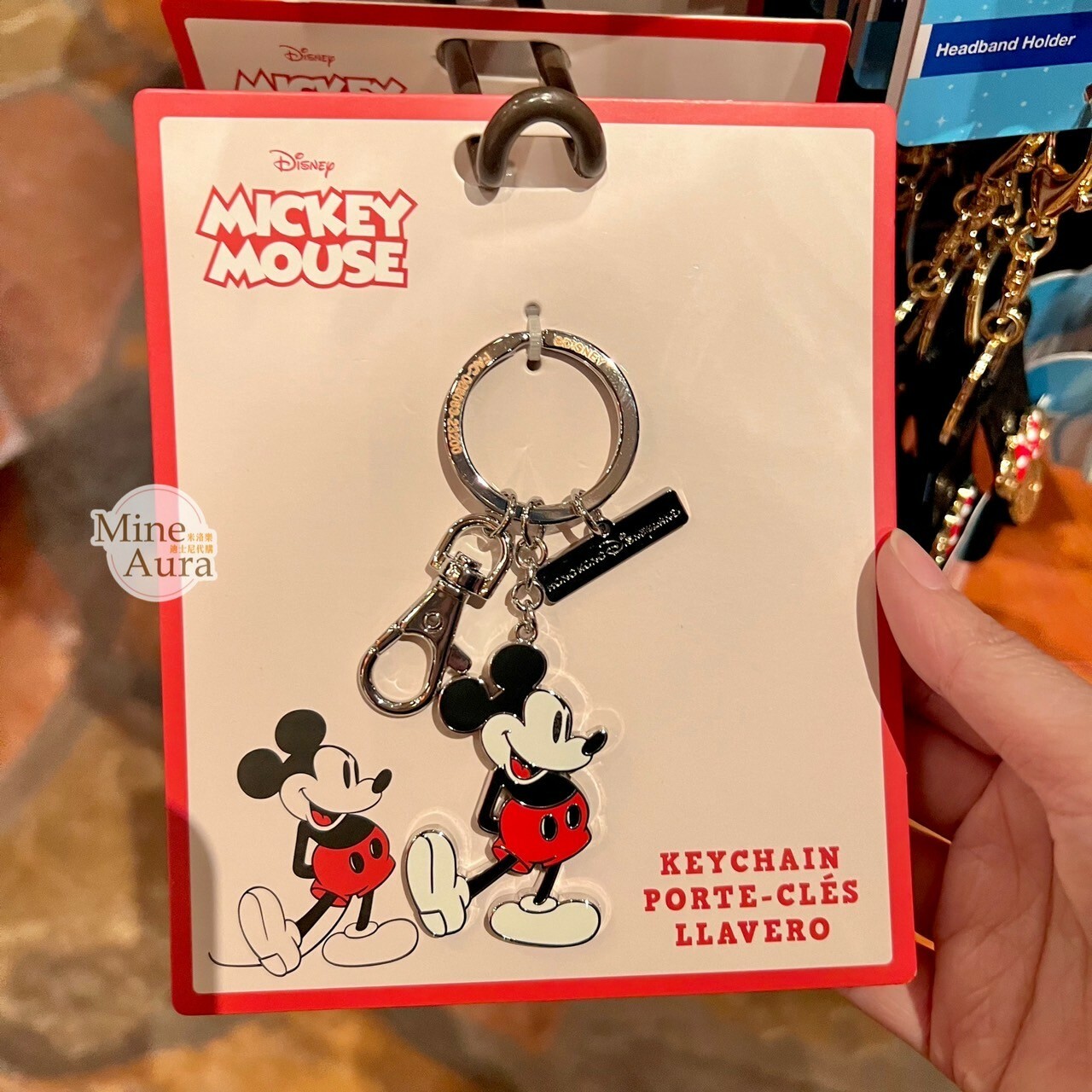 米奇 Mickey 全身站姿 造型 金屬 鑰匙圈 吊飾 -香港迪士尼樂園
