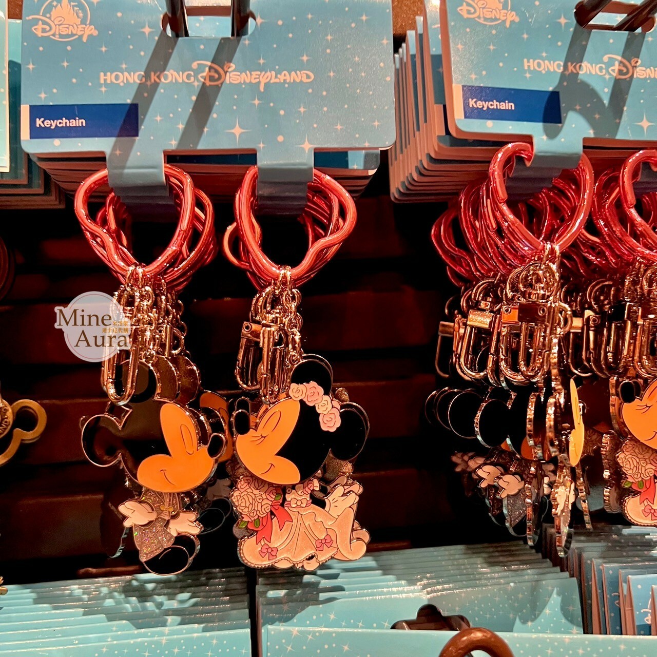 米奇 Mickey 米妮 Minnie 西式禮服造型 親親 金屬鑰匙圈 吊飾 2入組 -香港迪士尼樂園
