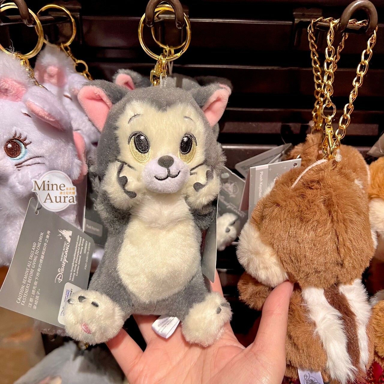 貓咪絨絨系列 費加洛 Figaro the Cat 絨毛 鑰匙圈 吊飾 木偶奇遇記 皮諾丘 Pinocchio -香港迪士尼樂園