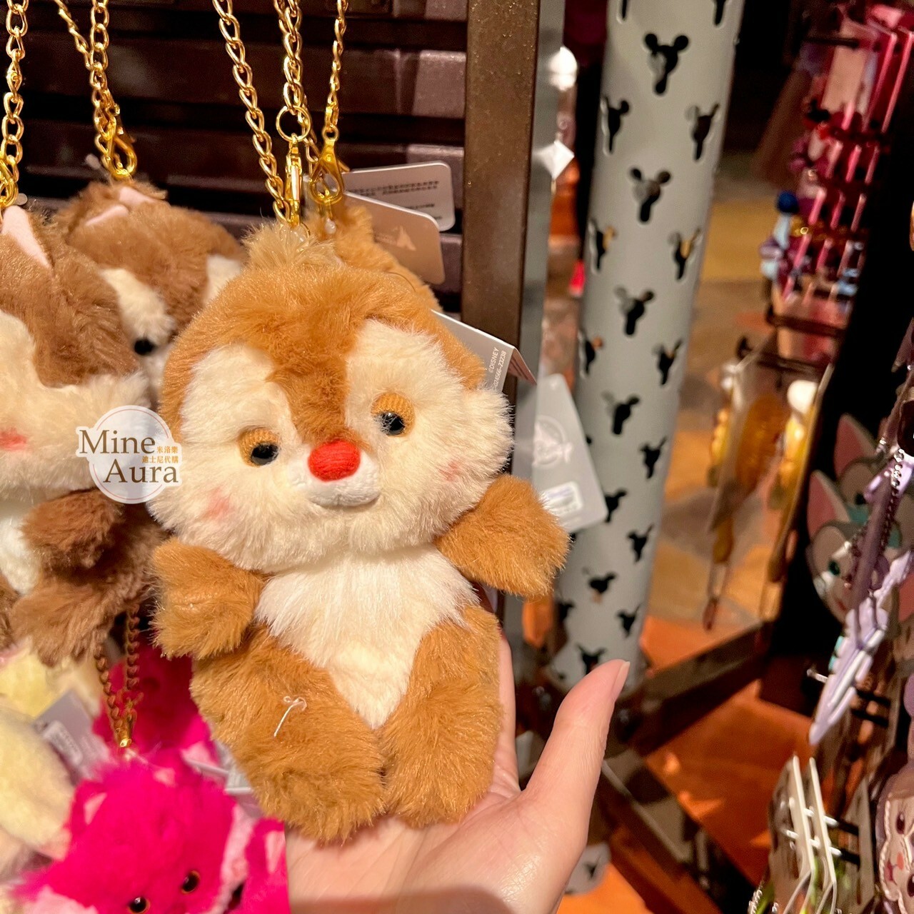 紅鼻 蒂蒂 Dale 毛毛 造型 鑰匙圈 吊飾 奇奇蒂蒂 Chip 'n Dale  -香港迪士尼樂園