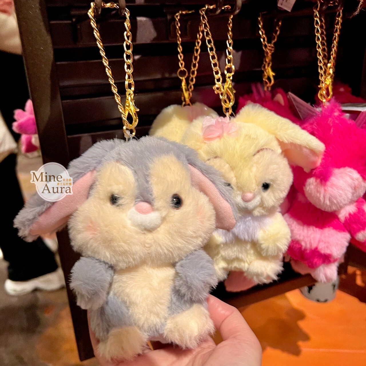 桑普兔 Thumper 毛毛 造型 鑰匙圈 吊飾 小鹿斑比 Bambi -香港迪士尼樂園
