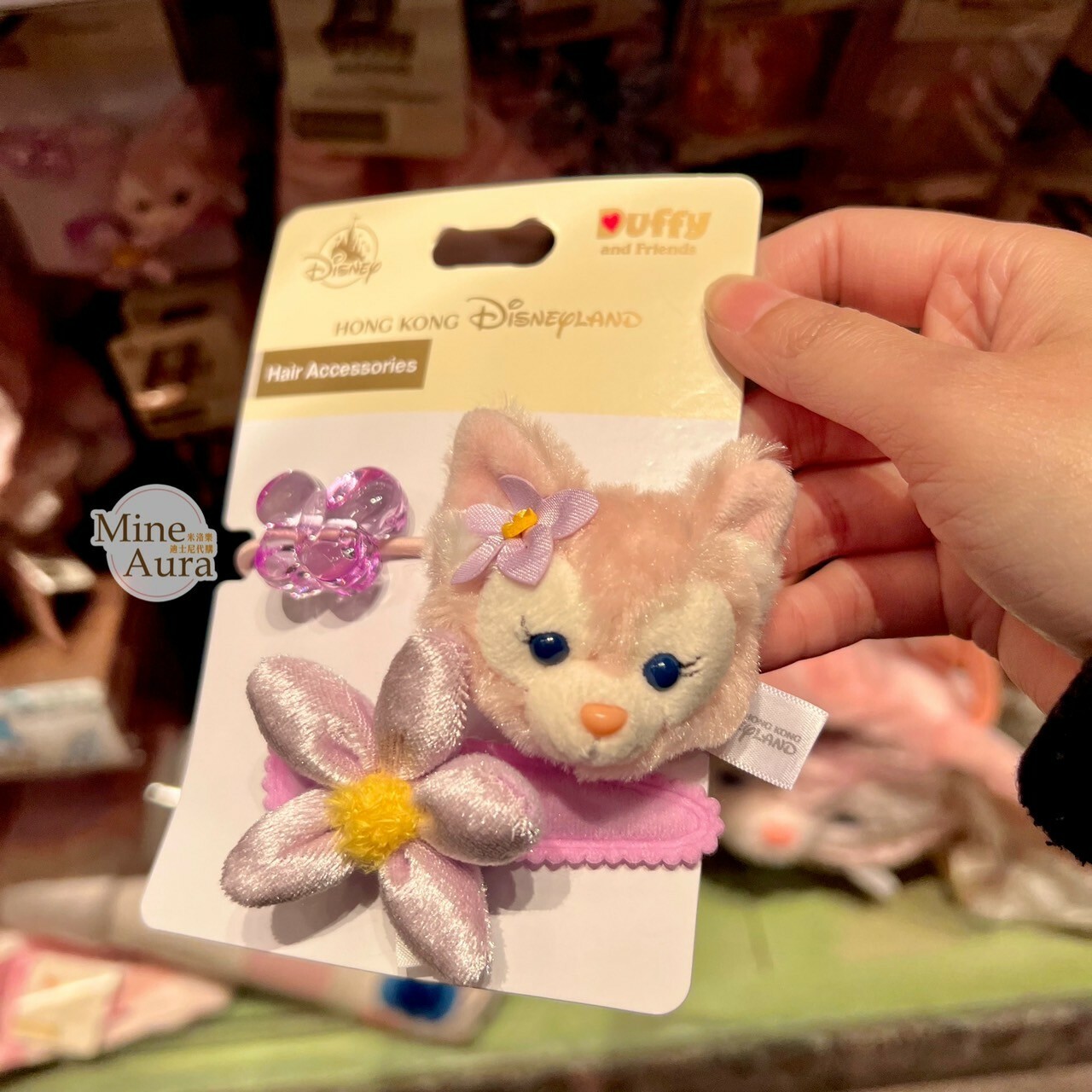 玲娜貝兒 Lina bell 大頭絨毛 造型 髮飾組 髮夾 髮束 -香港迪士尼樂園