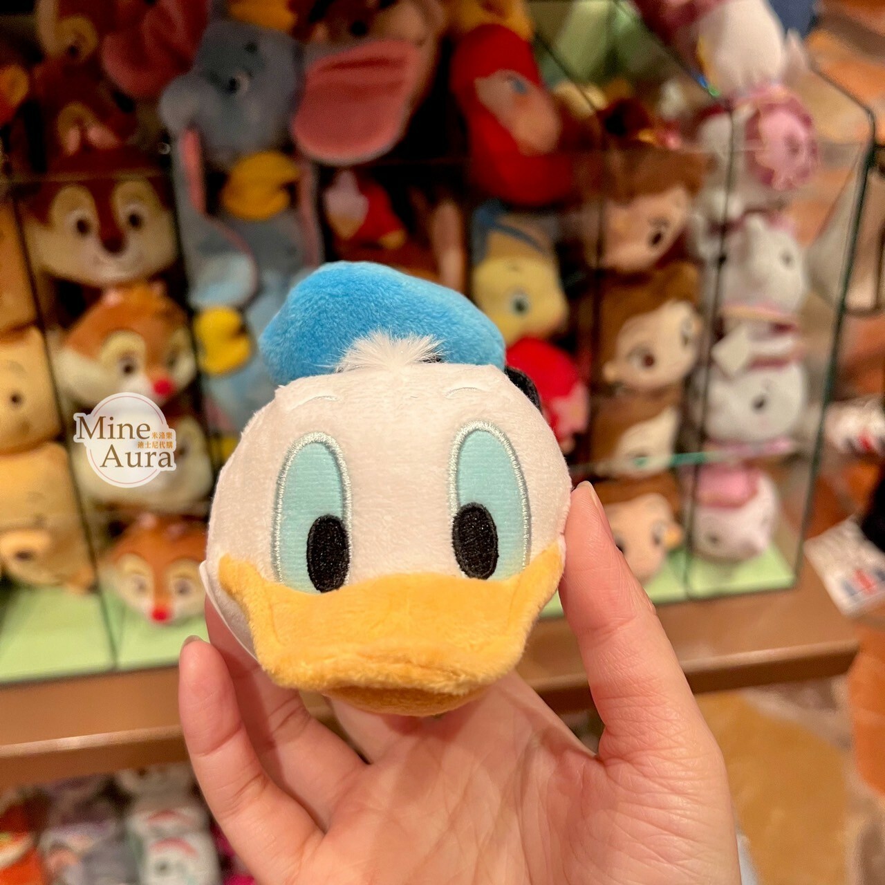 唐老鴨 Donald 大頭絨毛 迷你公仔 娃娃 (搭配個人客製髮圈用) -香港迪士尼樂園