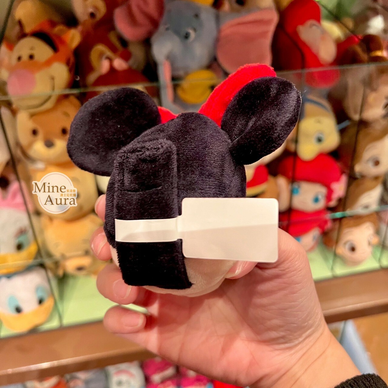 米妮 Minnie 大頭絨毛 迷你公仔 娃娃 (搭配個人客製髮圈用) -香港迪士尼樂園