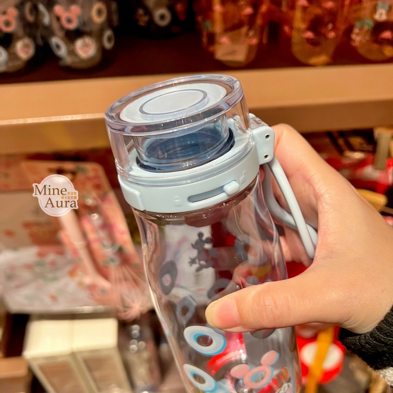 米奇 Mickey 泳圈 圖案 藍色透明 兒童 水壺 -香港迪士尼樂園