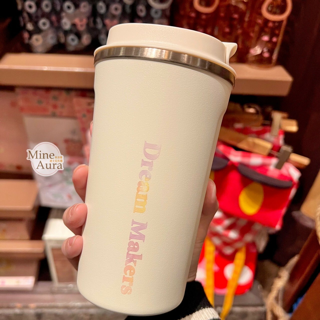 Dream Makers 創夢家 華特迪士尼 與 米奇 Mickey 水彩風 城堡圖案 不鏽鋼 隨行杯 水杯 -香港迪士尼樂園
