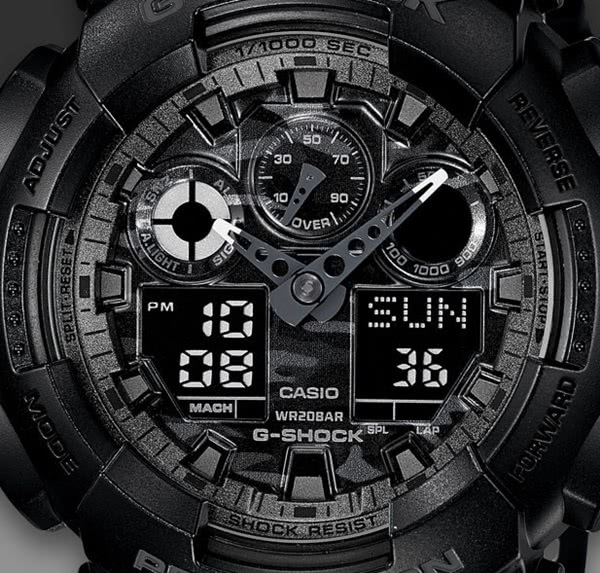 Casio G-Shock GA-100CF-1A 軍事風迷彩錶面 運動 手錶  (香港行貨)