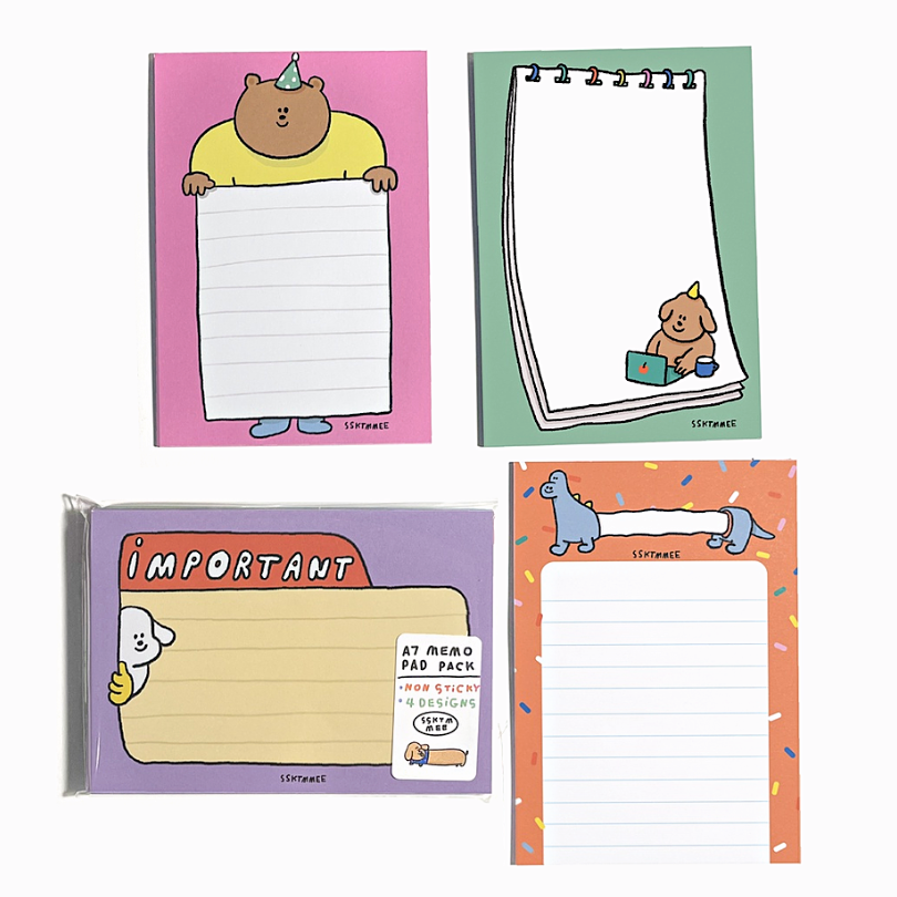 ssktmmee A7 memo pad pack | **12 sheets**