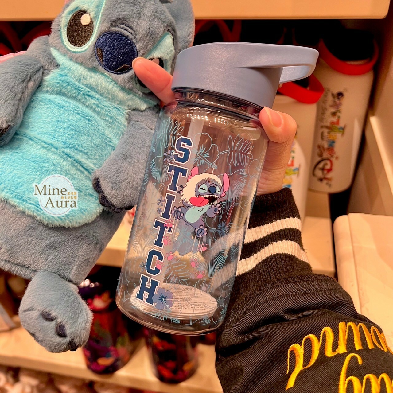 史迪奇 Stitch 水壺+絨毛造型杯套 星際寶貝 Lilo & Stitch -香港迪士尼樂園