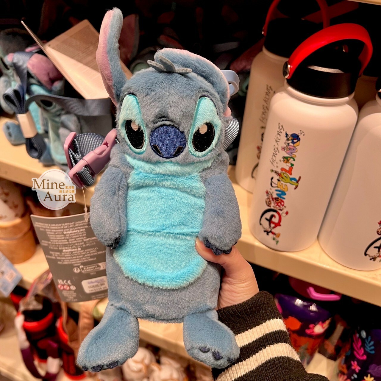 史迪奇 Stitch 水壺+絨毛造型杯套 星際寶貝 Lilo & Stitch -香港迪士尼樂園