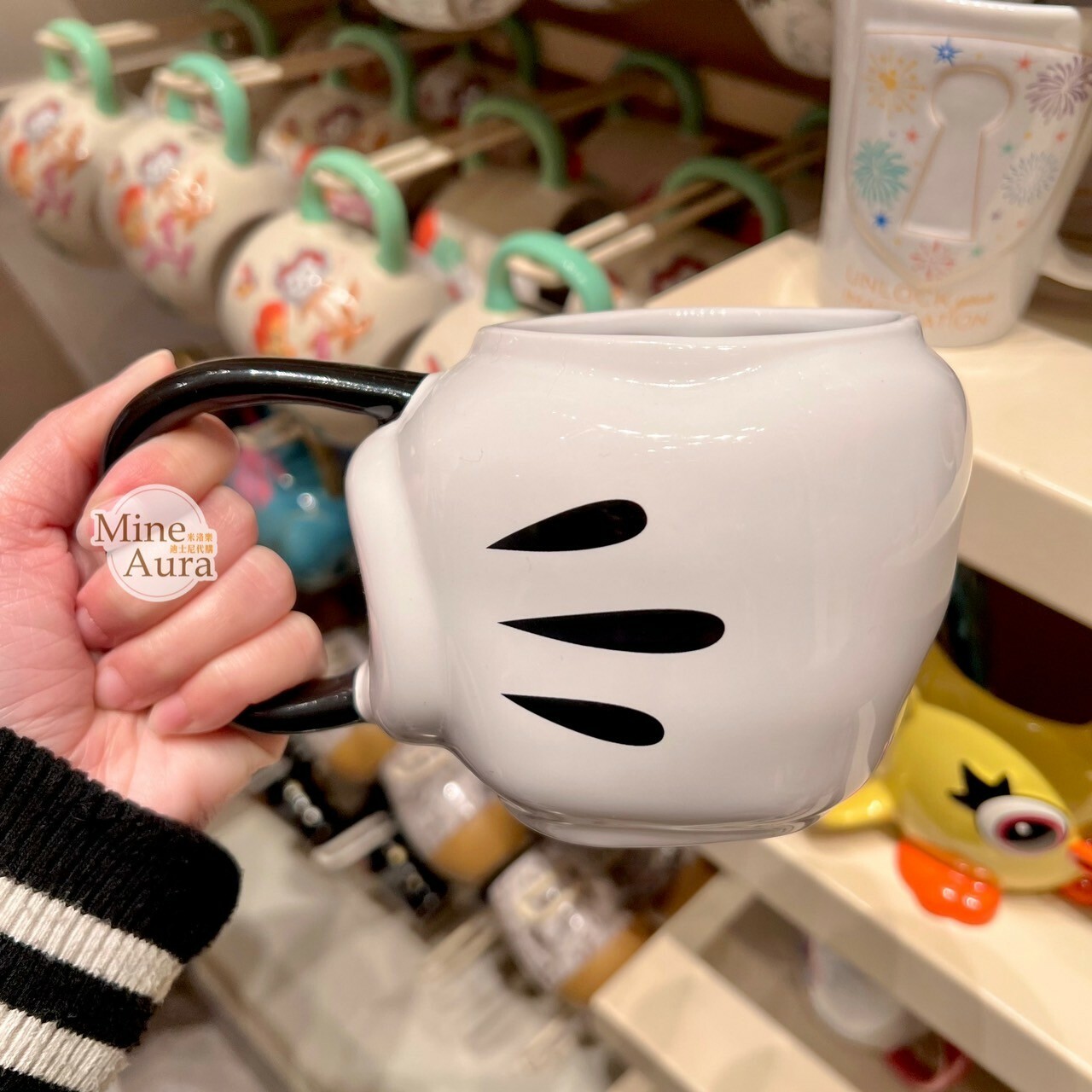 米奇 Mickey 經典手套 手手 造型 陶瓷馬克杯 水杯 -香港迪士尼樂園