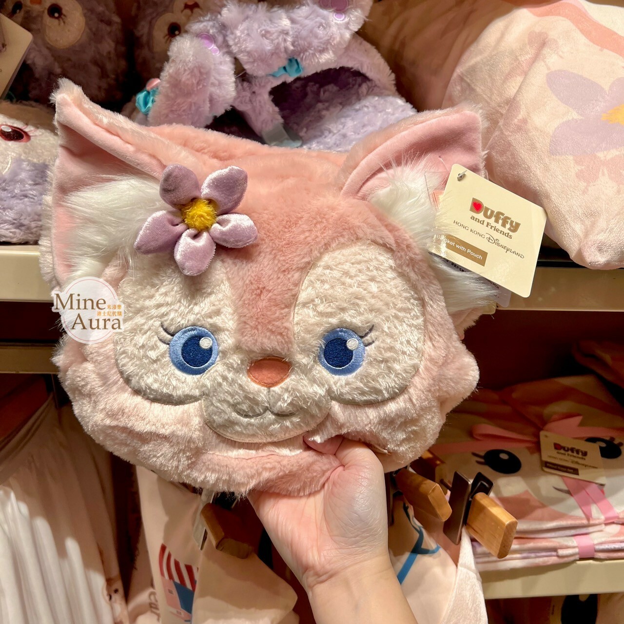 (現貨) 玲娜貝兒 Lina bell 大頭造型 收納 毛毯 毯子 -香港迪士尼樂園