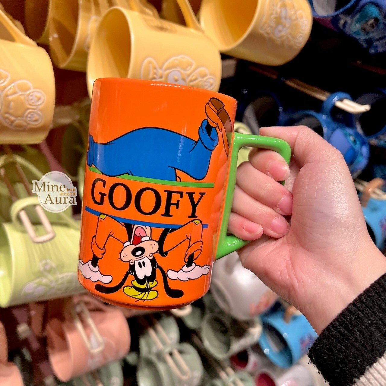 高飛狗 Goofy 倒立 字母圖案 陶瓷 馬克杯 水杯 -香港迪士尼樂園
