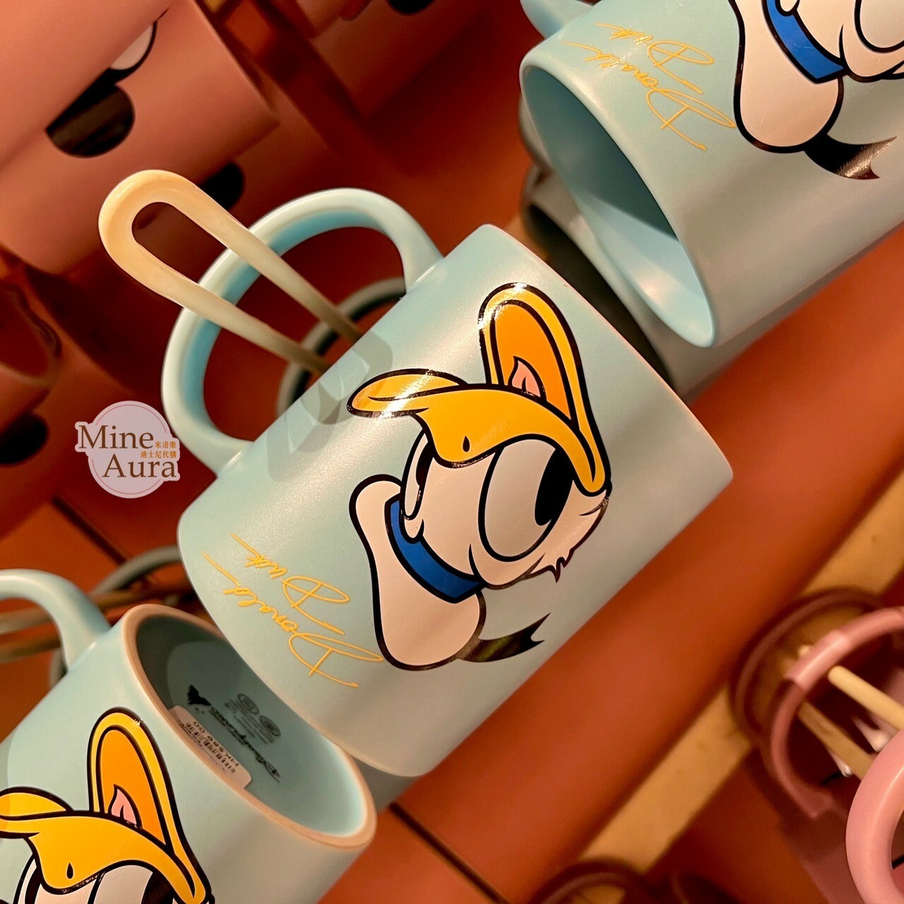唐老鴨 Donald 大頭圖案 陶瓷 馬克杯 水杯 -香港迪士尼樂園