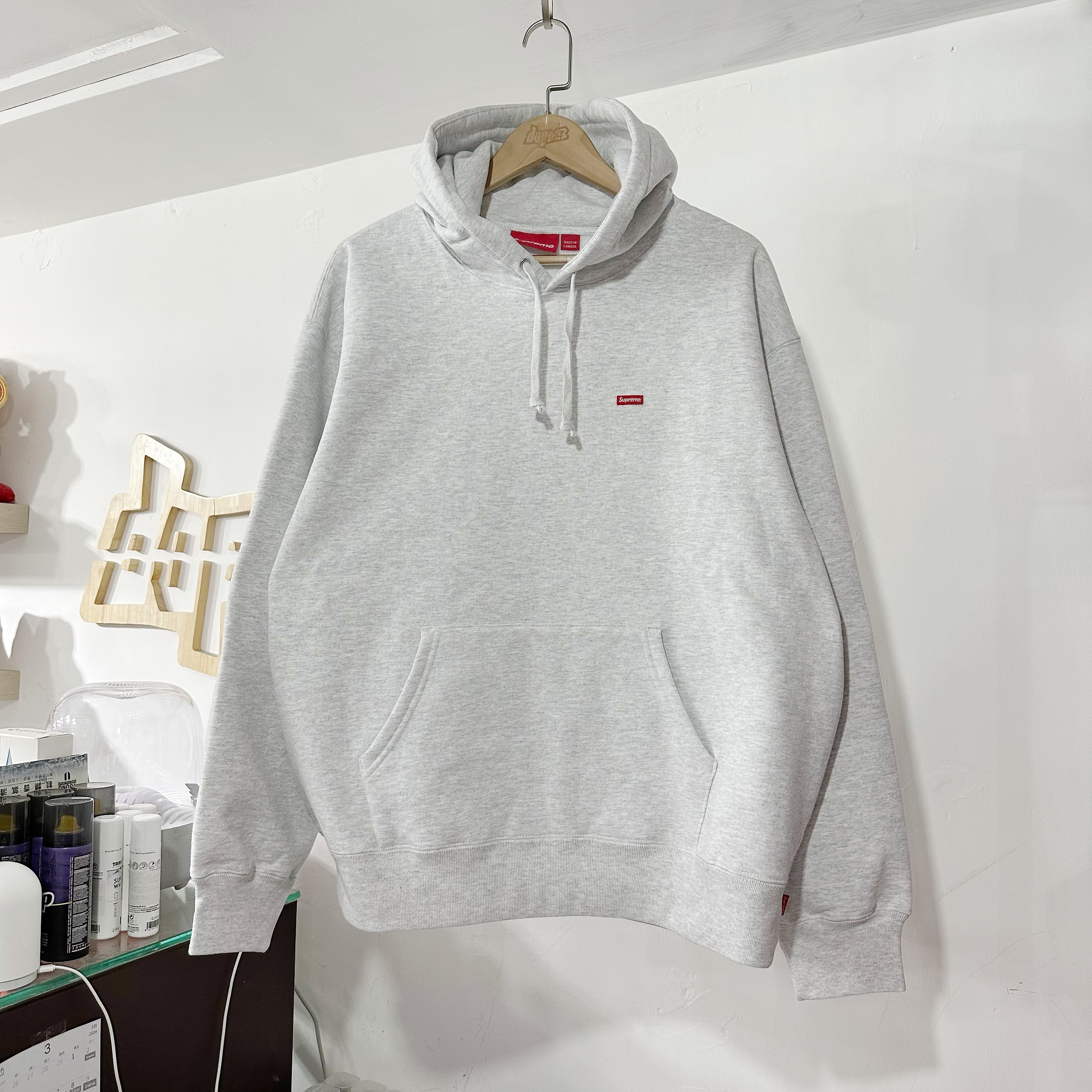 Supreme SS24 Small Box Hoodie SweatShirt Ash Grey