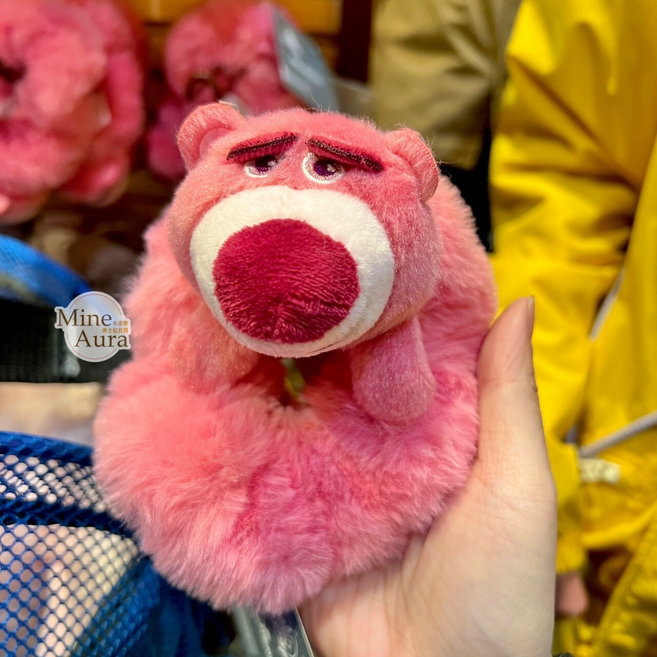 熊抱哥 Lotso 絨毛大頭 毛球 造型 毛毛 髮束 大腸圈 髮飾 玩具總動員 Toy Story -香港迪士尼樂園