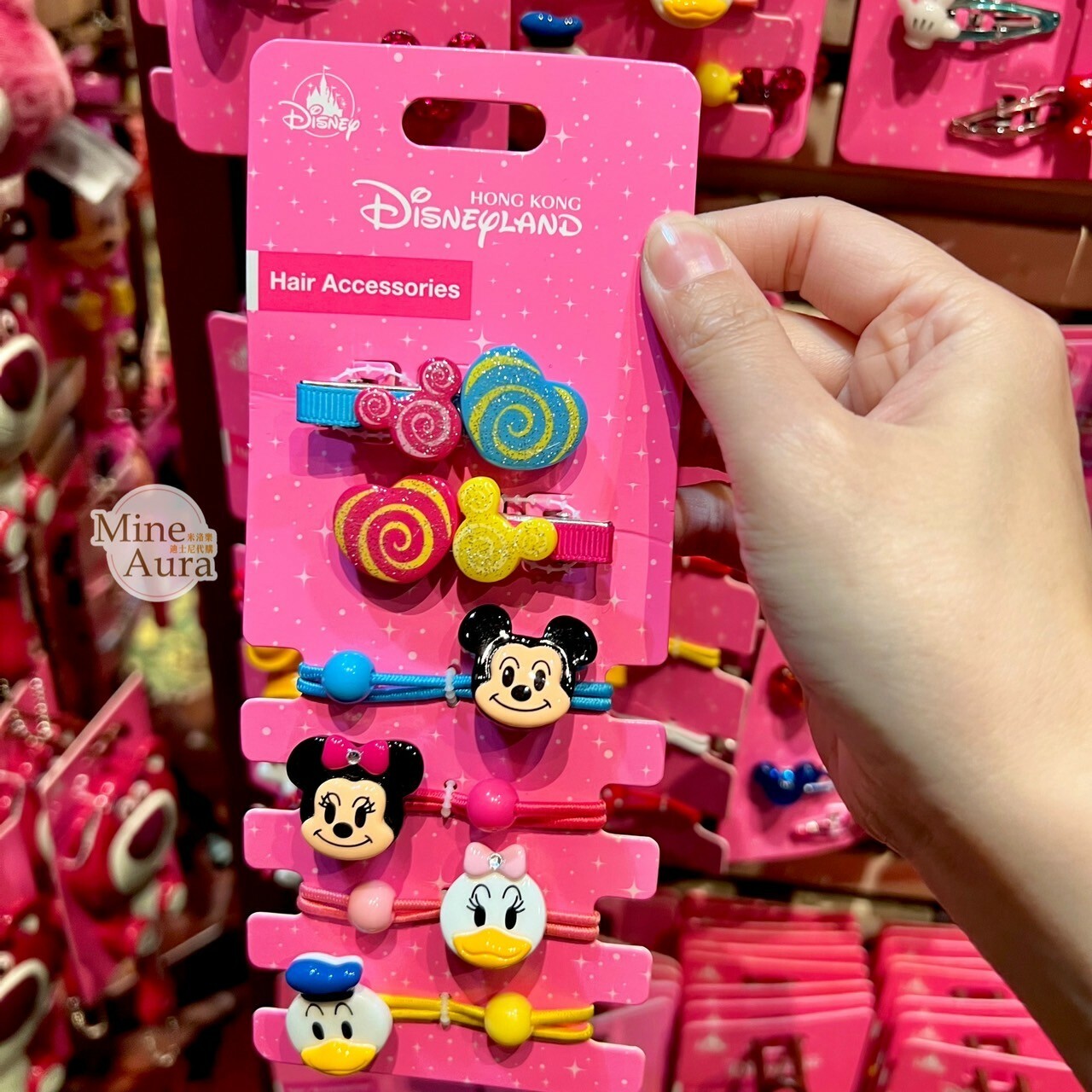 米奇 Mickey 好友集合 米奇頭造型髮夾 大頭髮束 髮飾 6入組 -香港迪士尼樂園