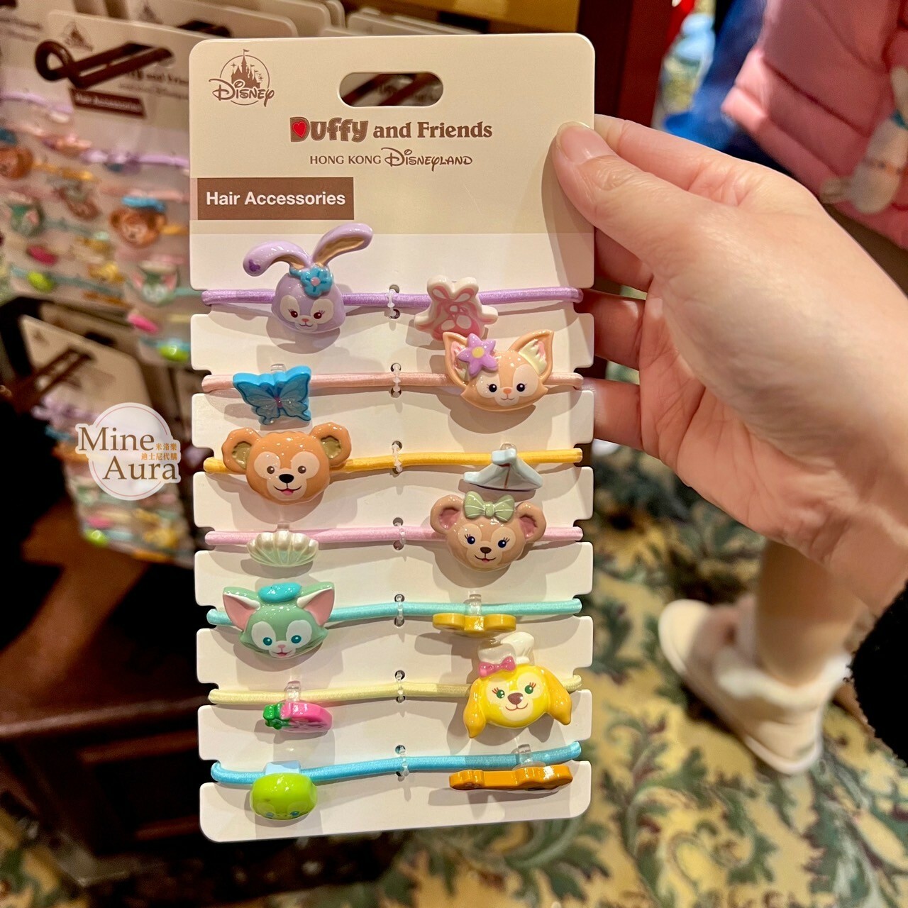 達菲 Duffy 與好友們 大頭造型 髮束 髮飾 7入組 -香港迪士尼樂園