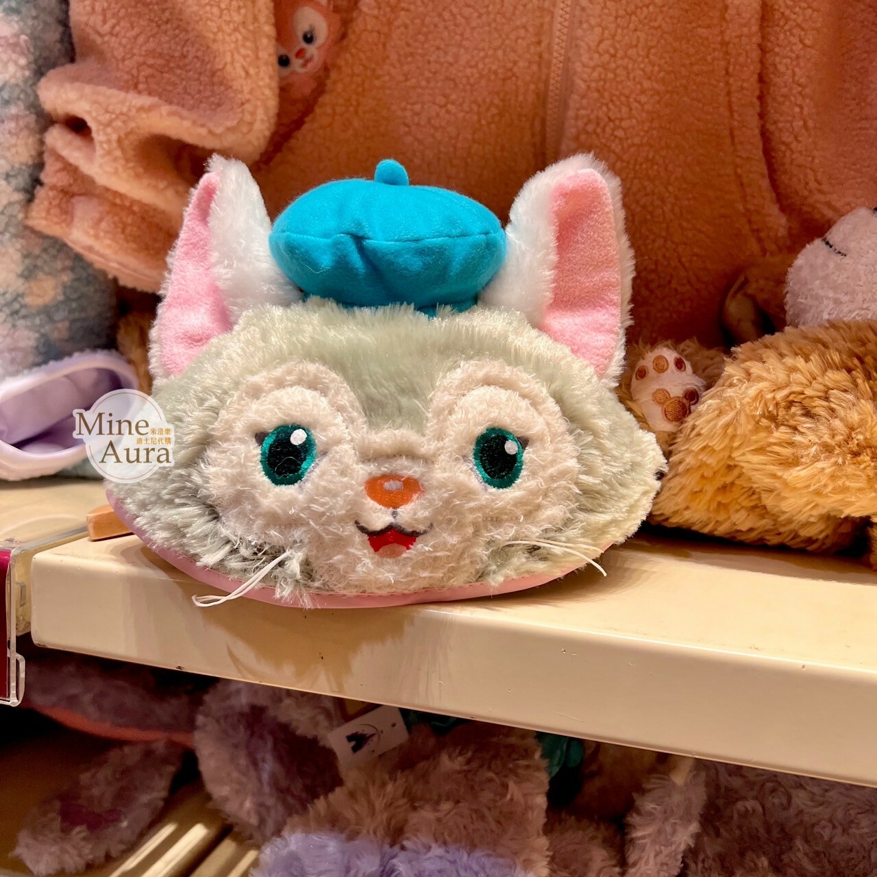 傑拉托尼 畫家貓 Gelatoni 大臉 立體耳朵 絨毛 造型帽 帽子 (可客製專屬刺繡字母) -香港迪士尼樂園