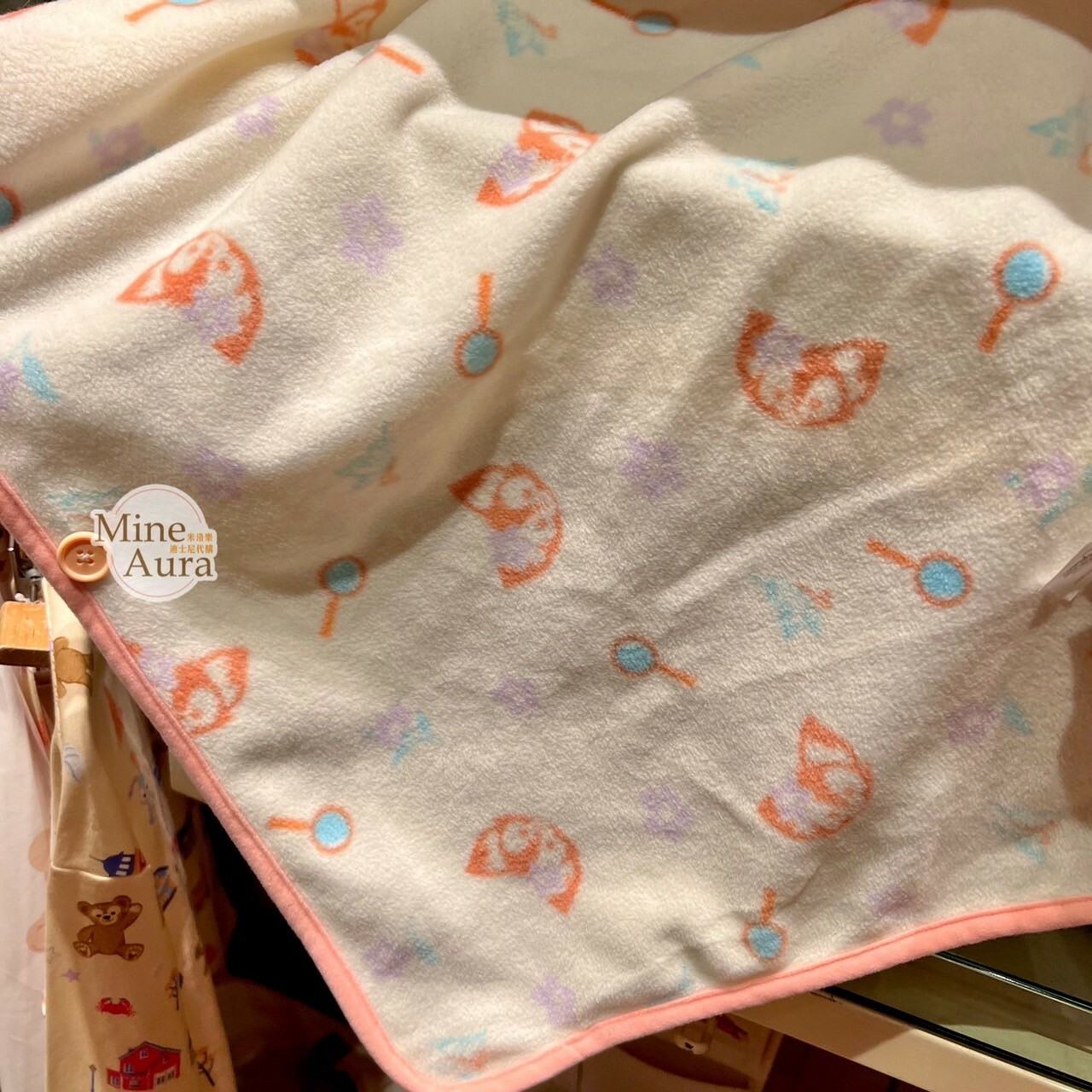 (現貨) 玲娜貝兒 Lina bell 大頭造型 收納 毛毯 毯子 -香港迪士尼樂園