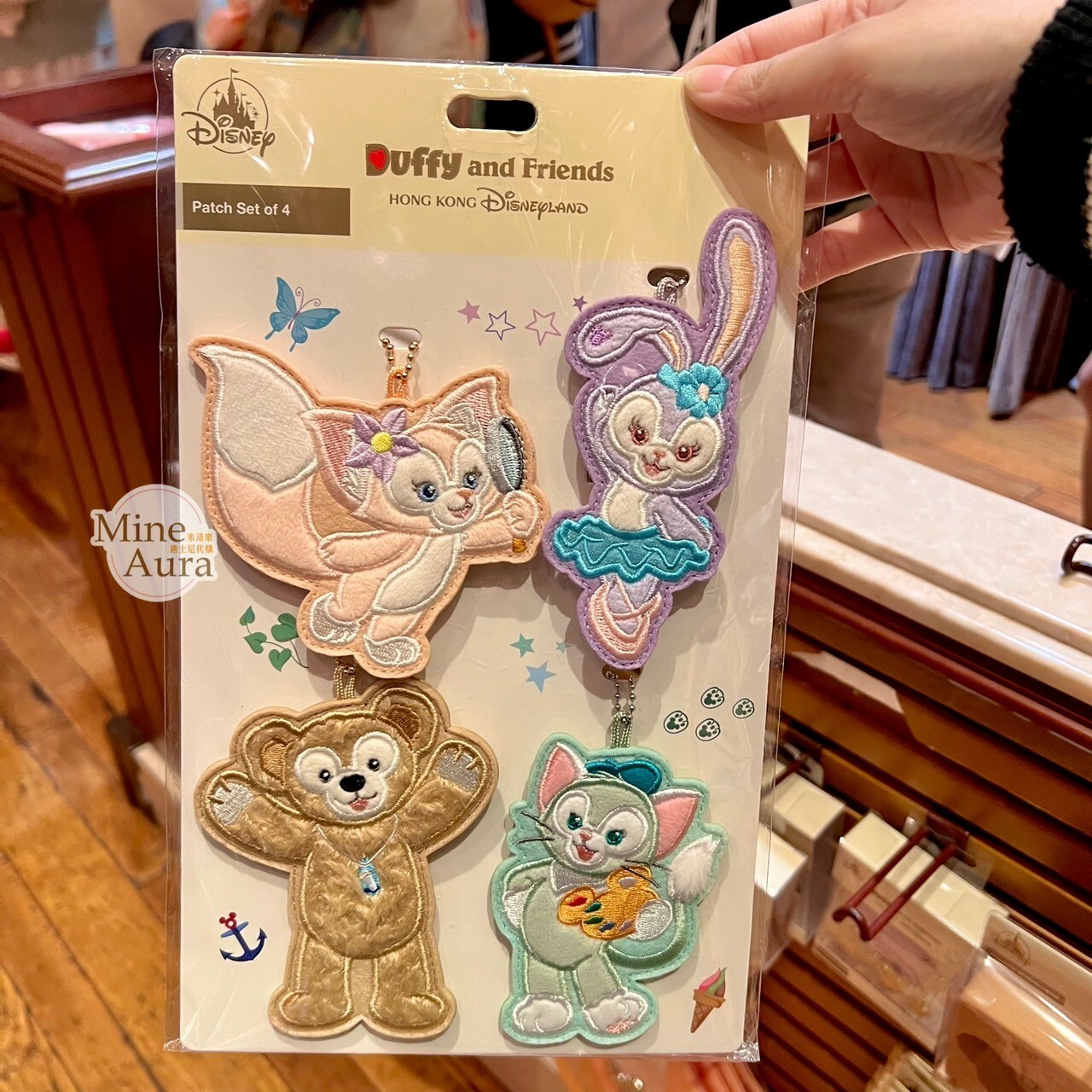 達菲 Duffy 與好友們 造型 別針 鑰匙圈 吊飾 4入組 -香港迪士尼樂園