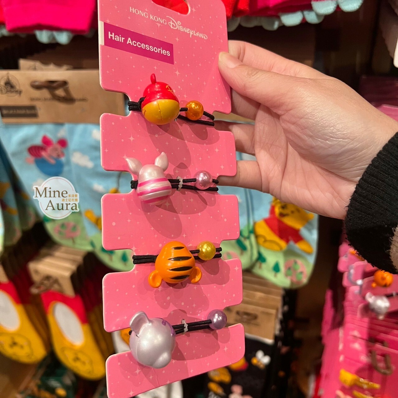 小熊維尼 Winnie the Pooh 與好友 大頭 造型 髮束 4入組 髮飾 -香港迪士尼樂園