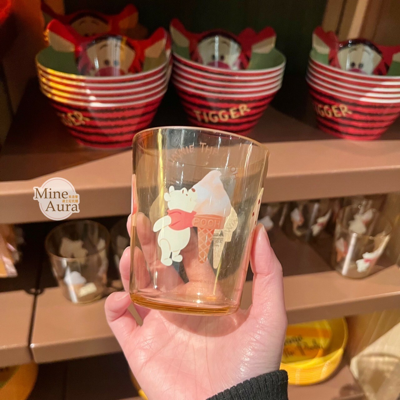 小熊維尼 Winnie the Pooh 冰淇淋圖案 水杯 -香港迪士尼樂園