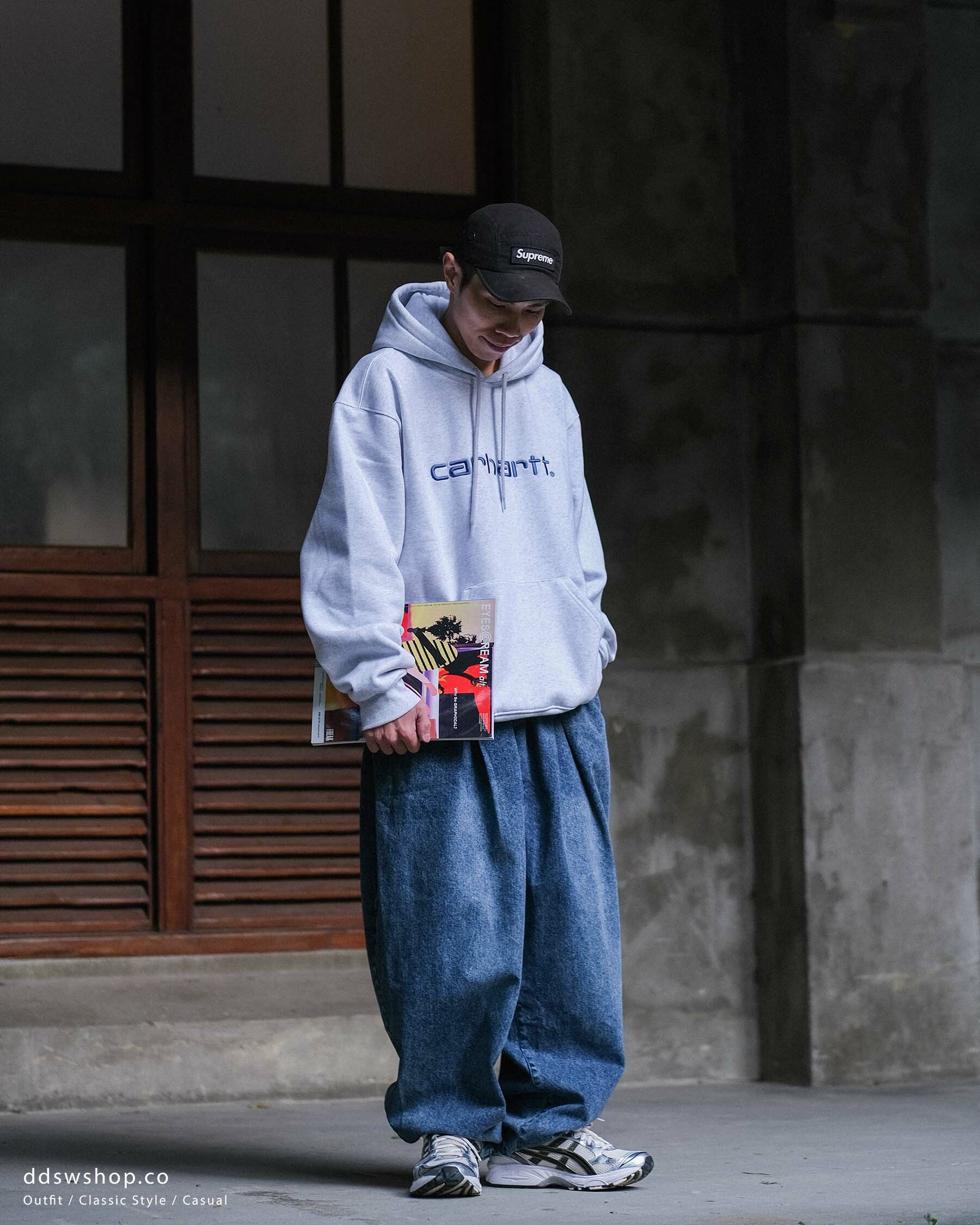 D.CLOSET 丹寧氣球寬褲 水洗黑 牛仔藍