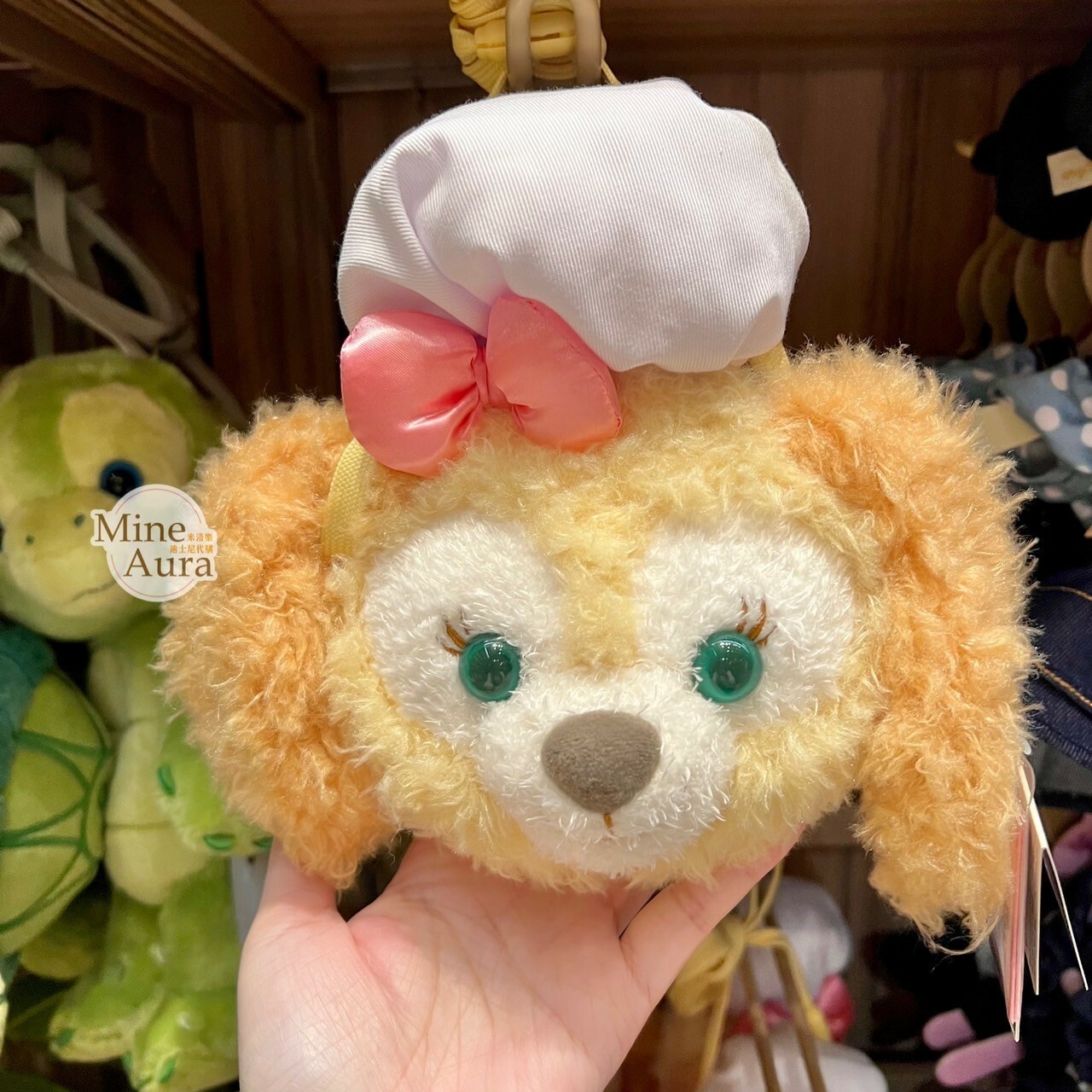 可琦安 餅乾 CookieAnn 大頭 絨毛 票卡包 掛脖 -香港迪士尼樂園