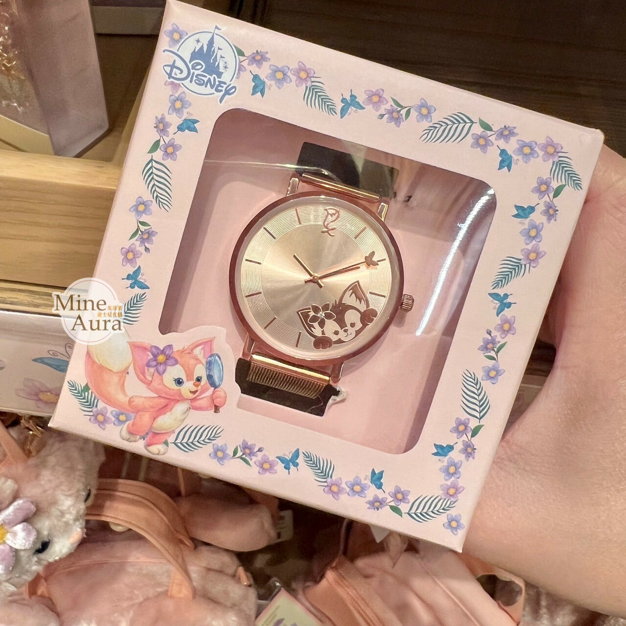 玲娜貝兒 Lina bell 圖案 玫瑰金 手錶 (盒裝) -香港迪士尼樂園