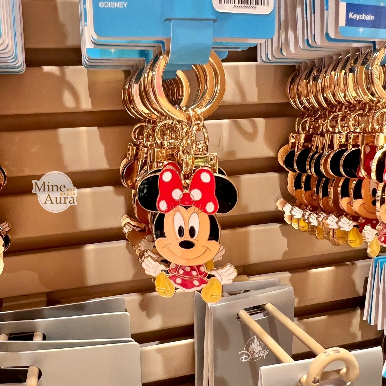 米妮 Minnie 搖擺設計 鑰匙圈 吊飾 -香港迪士尼樂園
