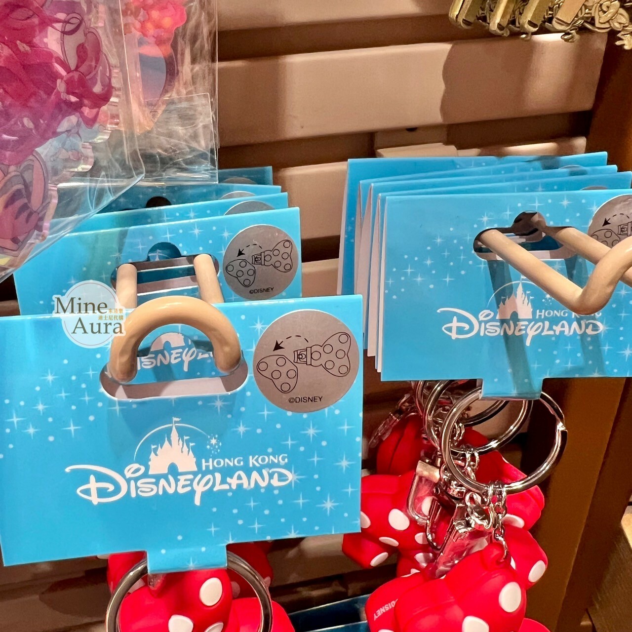 米妮 Minnie 蝴蝶結造型 隨身指甲剪 鑰匙圈 吊飾 -香港迪士尼樂園