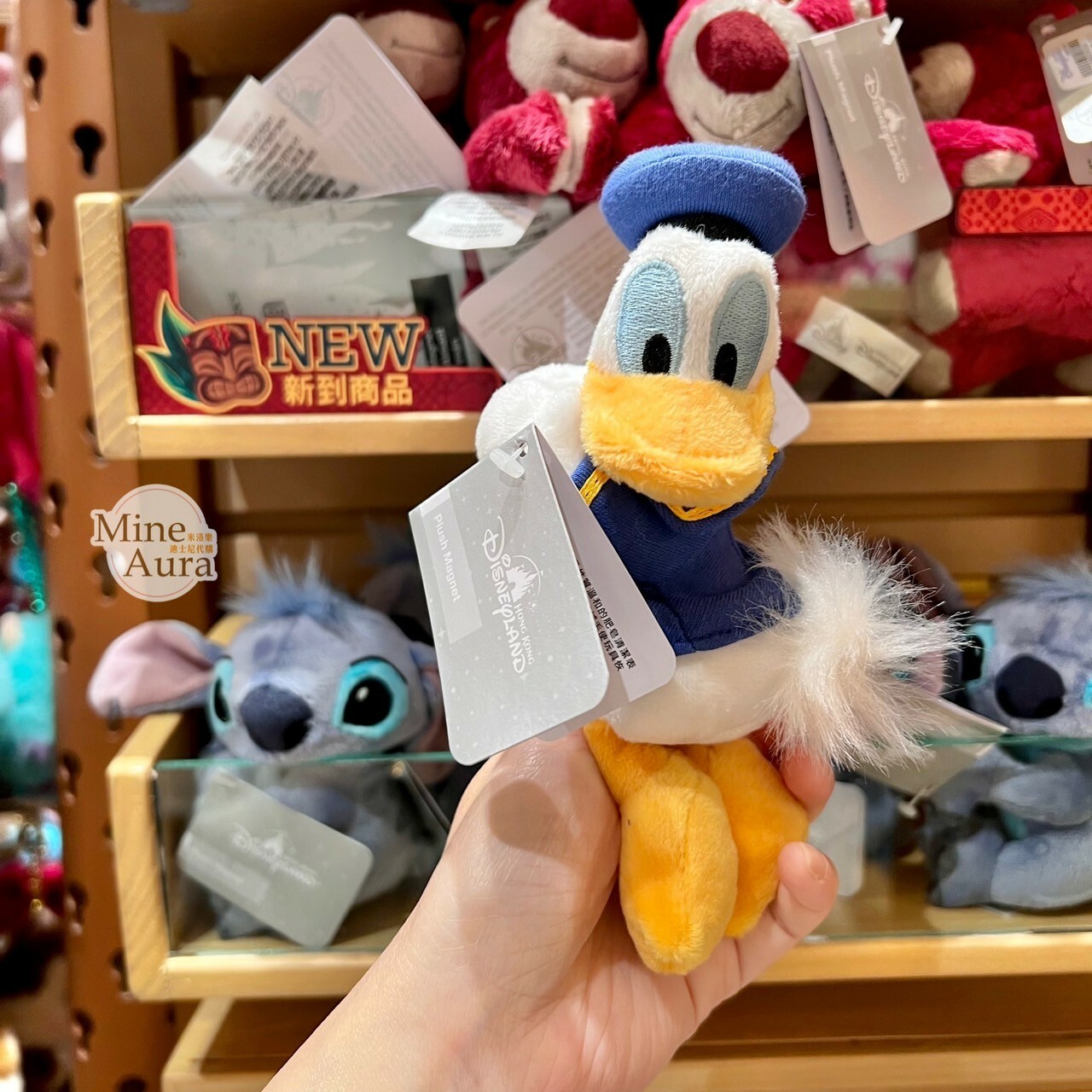 唐老鴨 Donald 絨毛 磁鐵 公仔 -香港迪士尼樂園