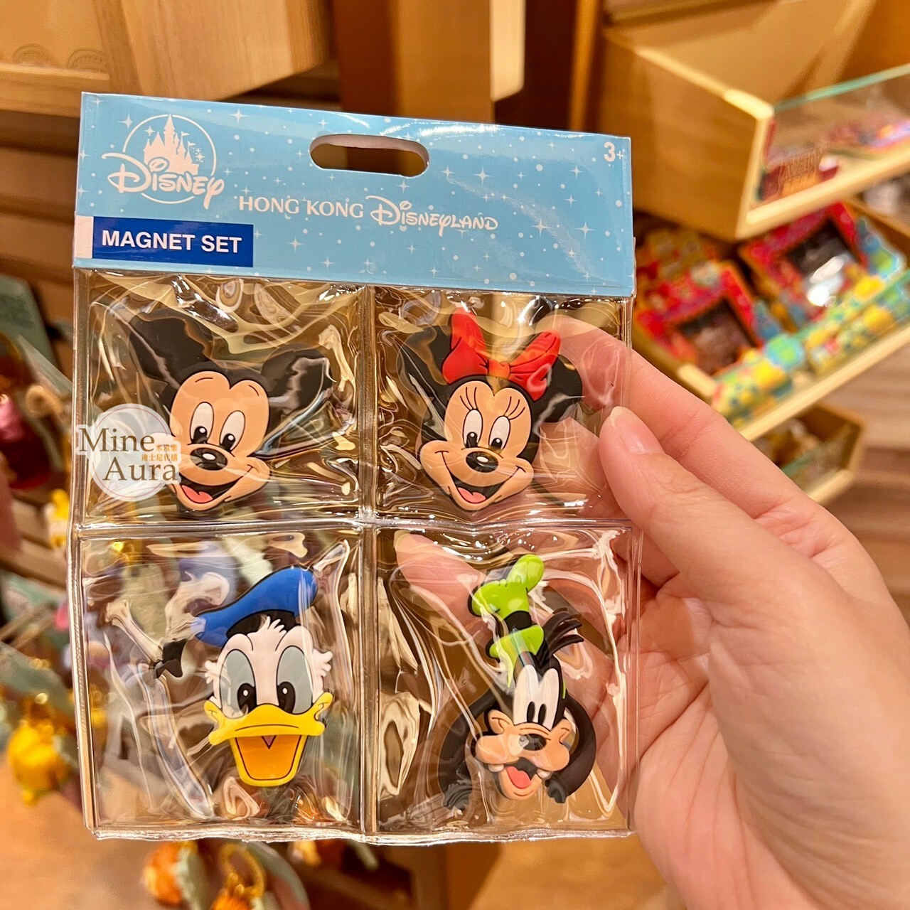 米奇 Mickey 與好友們 大頭 造型 磁鐵4入組 -香港迪士尼樂園