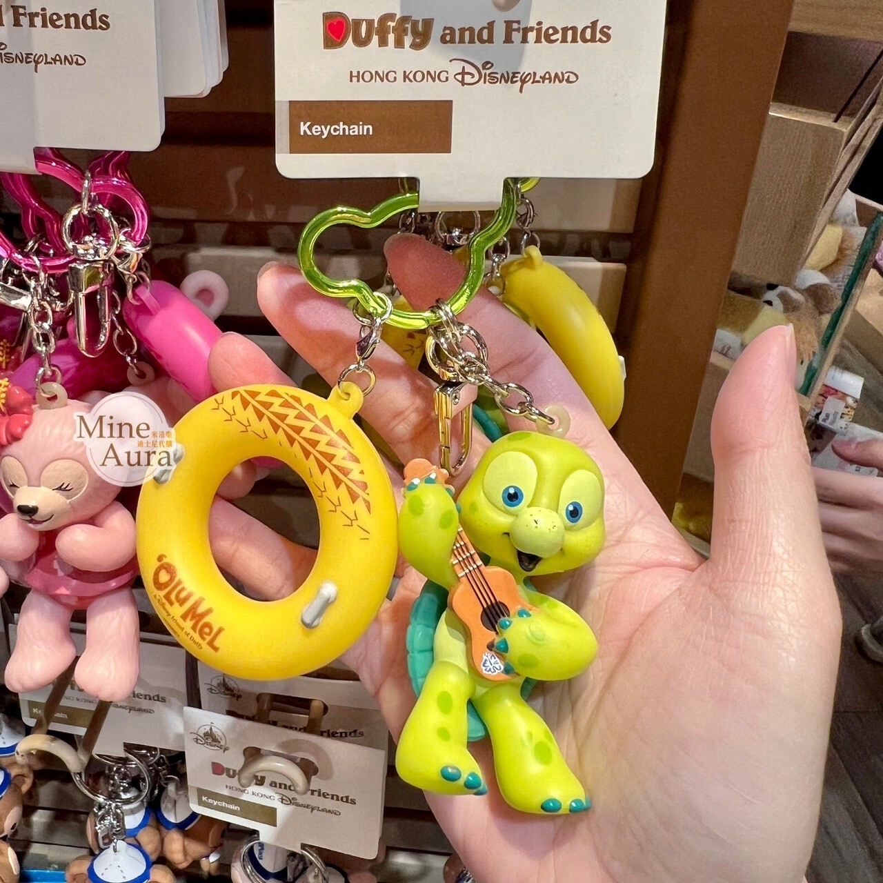 奧樂米拉 海龜 OluMel 泳圈 造型 鑰匙圈 吊飾 -香港迪士尼樂園