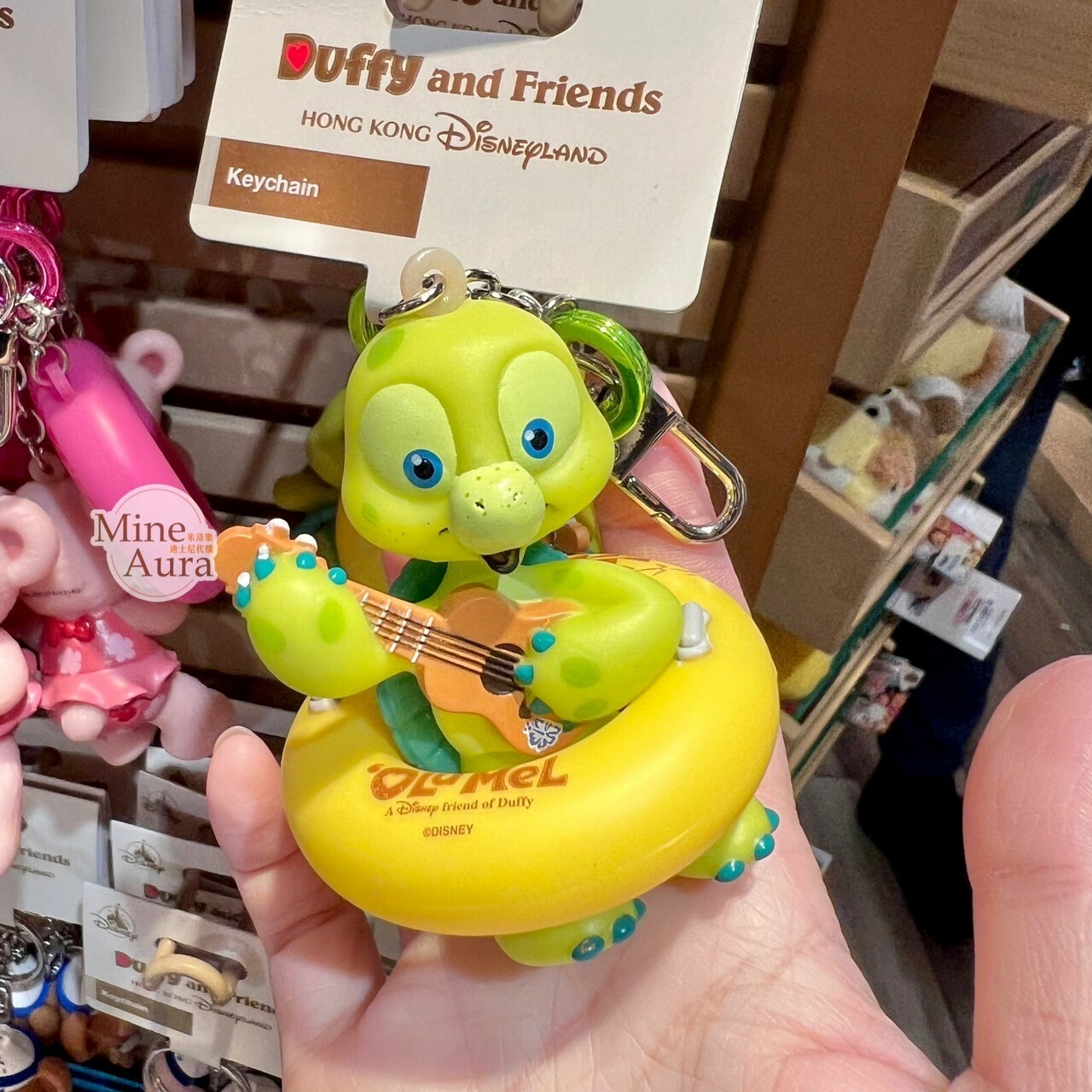 奧樂米拉 海龜 OluMel 泳圈 造型 鑰匙圈 吊飾 -香港迪士尼樂園