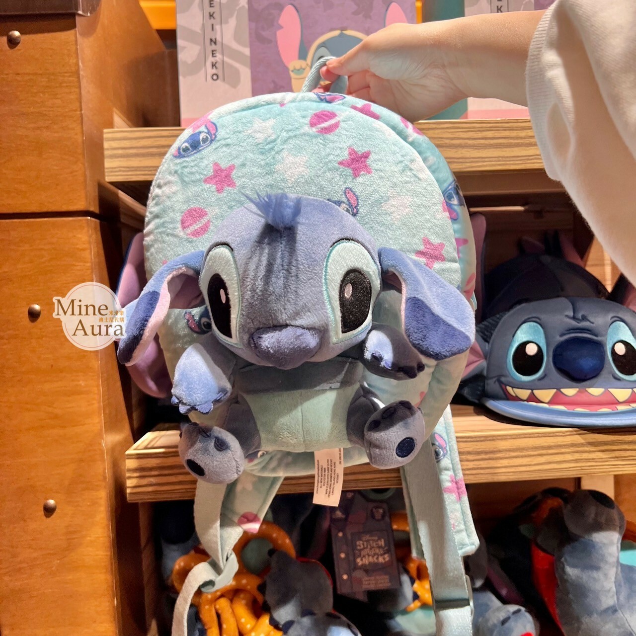 史迪奇 Stitch 藍色 絨毛娃娃造型 後背包 星際寶貝 Lilo & Stitch -香港迪士尼樂園
