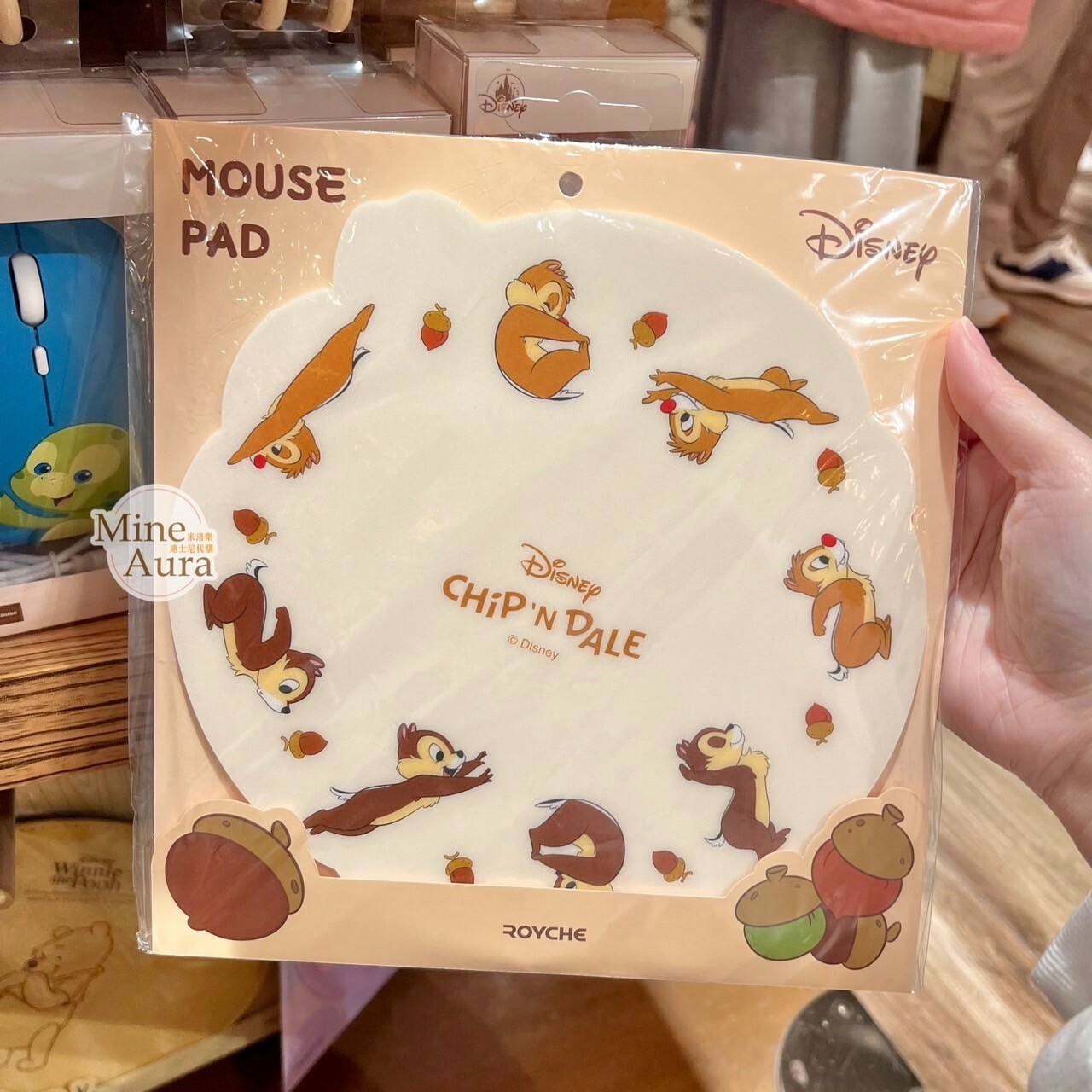奇奇蒂蒂 Chip 'n Dale 圖案 造型 滑鼠墊 -香港迪士尼樂園