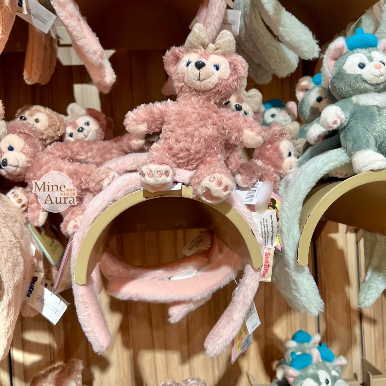 雪莉玫 ShellieMay 絨毛 坐姿 造型 可擺姿勢設計 髮圈 髮箍 -香港迪士尼樂園