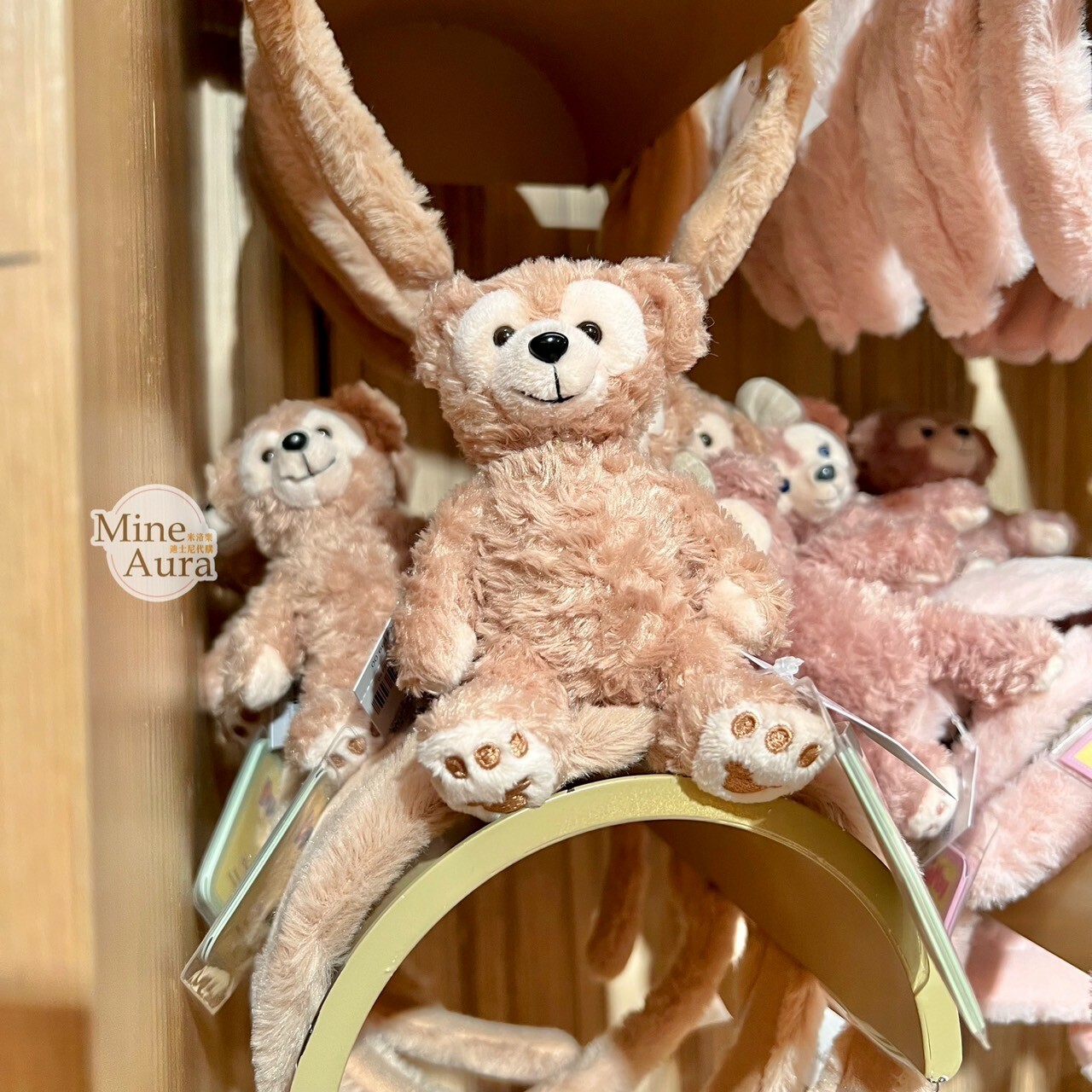 達菲 Duffy 絨毛 坐姿 造型 可擺姿勢設計 髮圈 髮箍 -香港迪士尼樂園