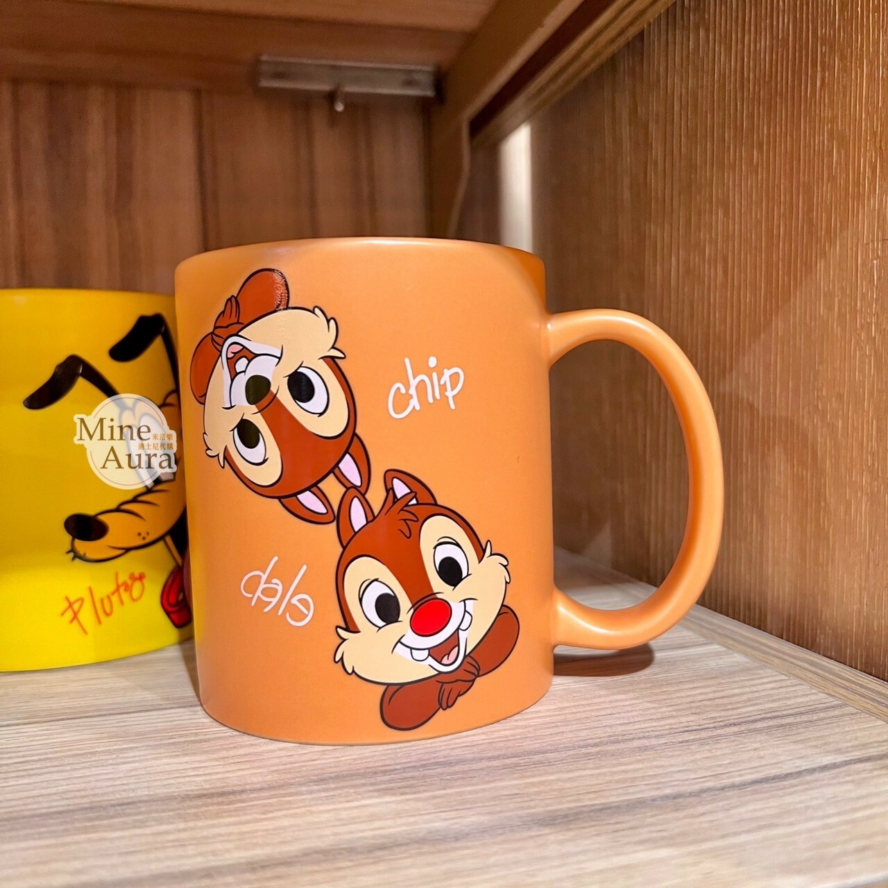 奇奇蒂蒂 Chip 'n Dale 大頭圖案 陶瓷 馬克杯 水杯 -香港迪士尼樂園