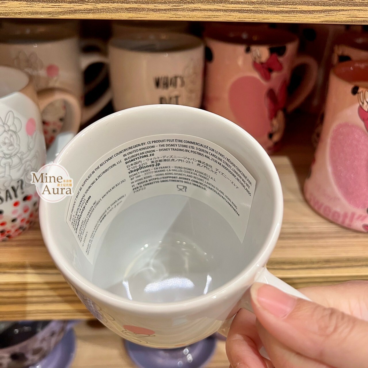 米妮 Minnie WHAT's DOT YOU SAY? 字母 點點圖案 陶瓷 馬克杯 水杯 -香港迪士尼樂園